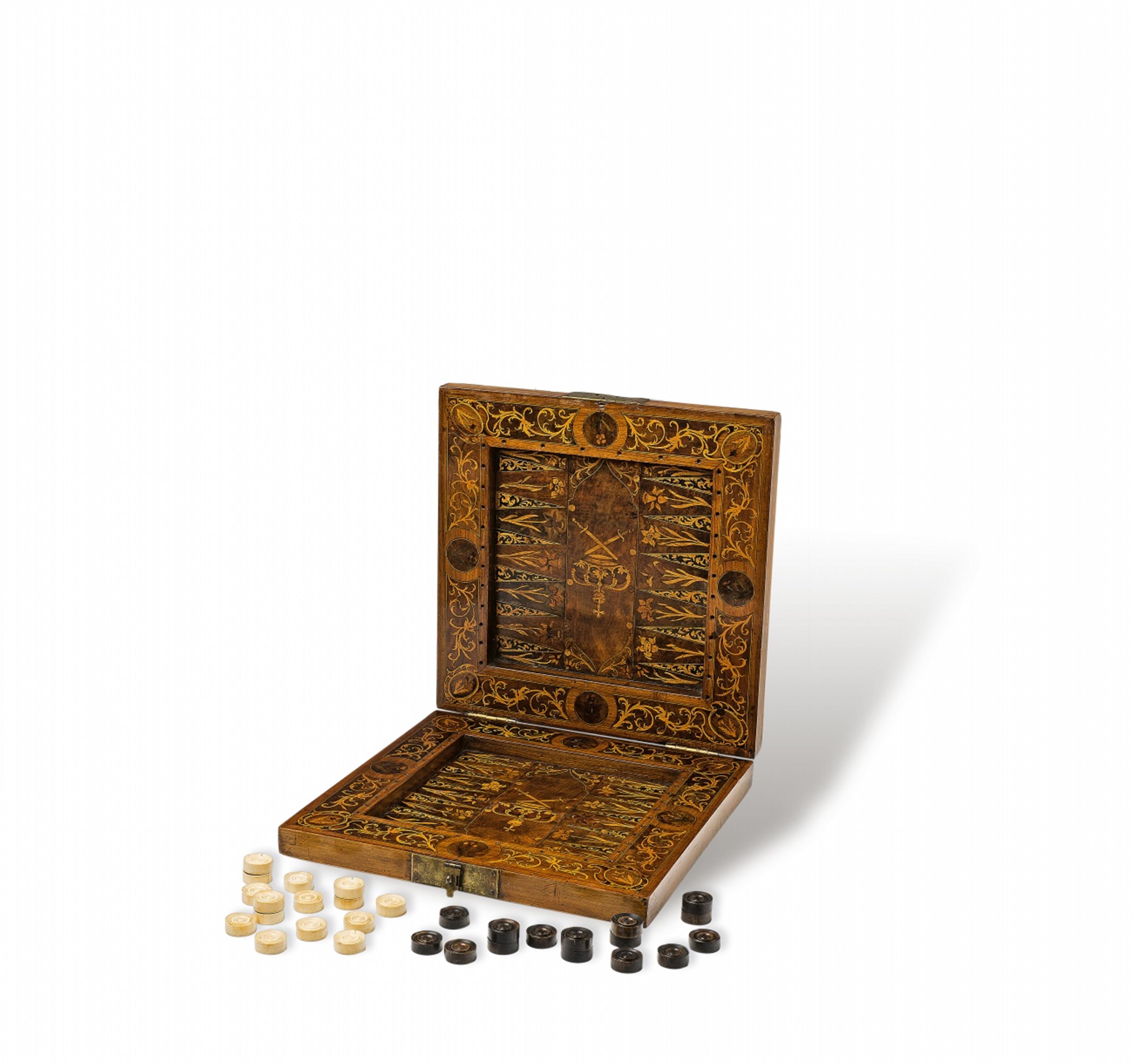 Barockes Spielebrett und 30 Spielsteine - image-5