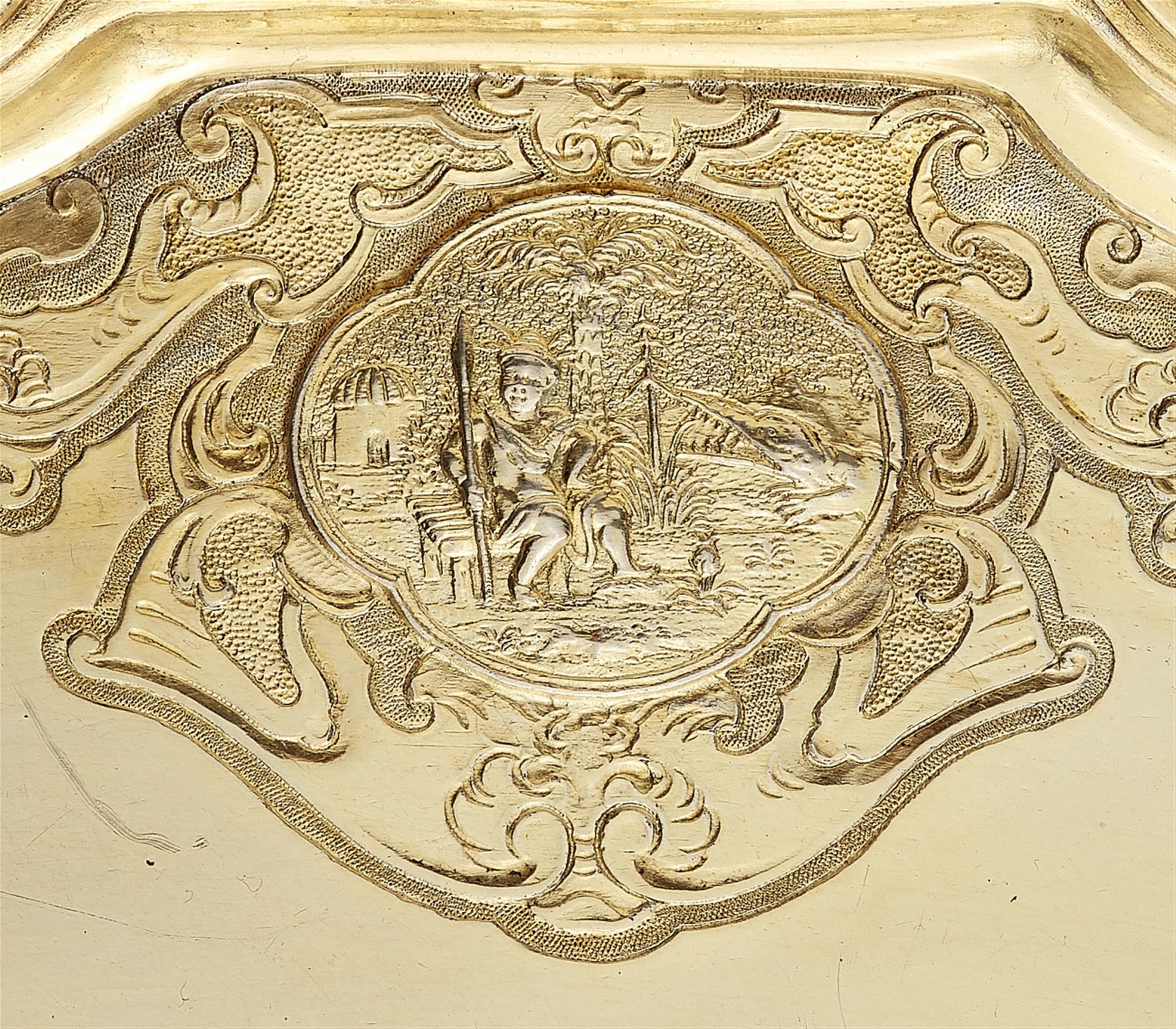 An Augsburg silver gilt rosewater bowl for the von Preysing counts - image-7