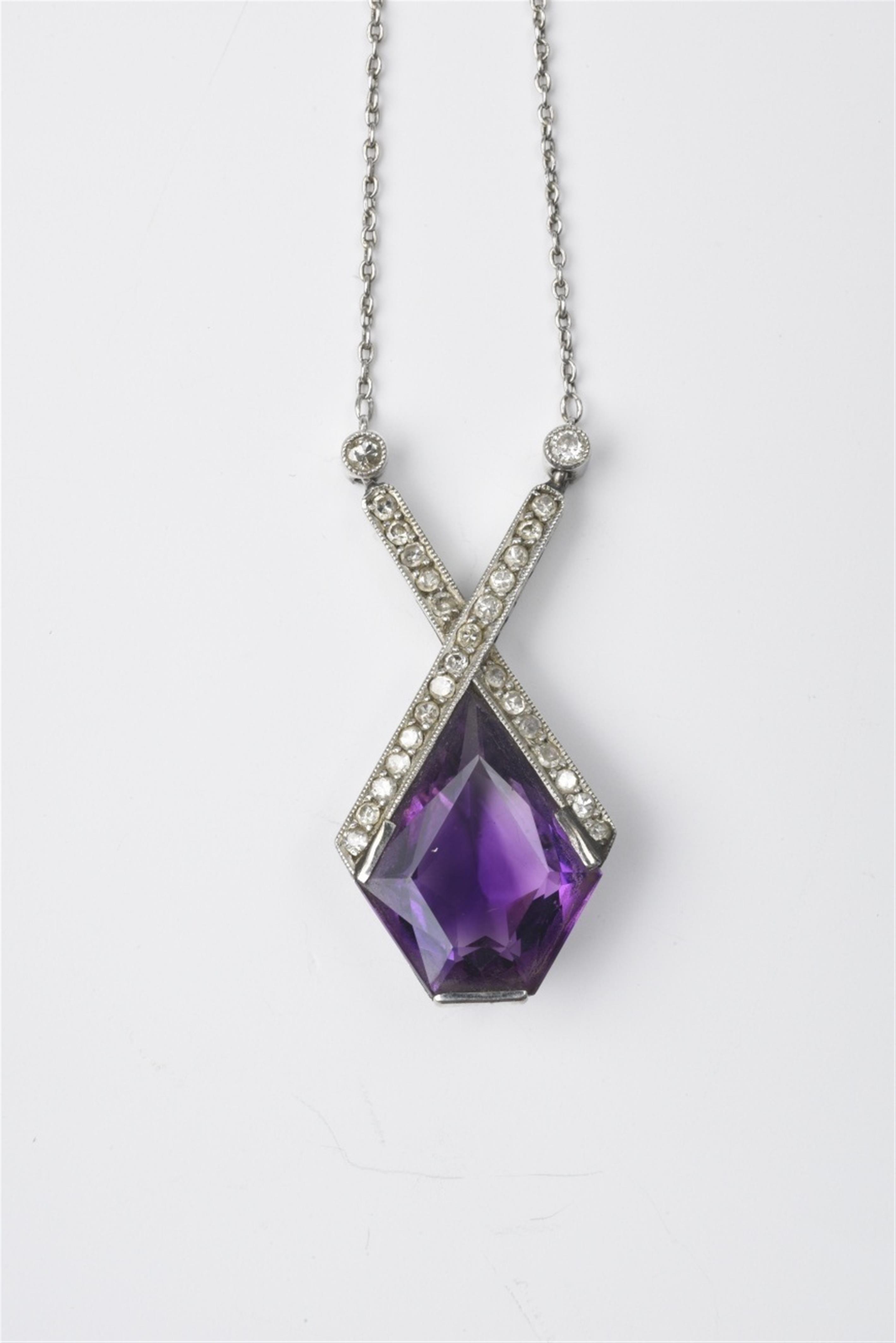 A platinum and amethyst collier negligé - image-1