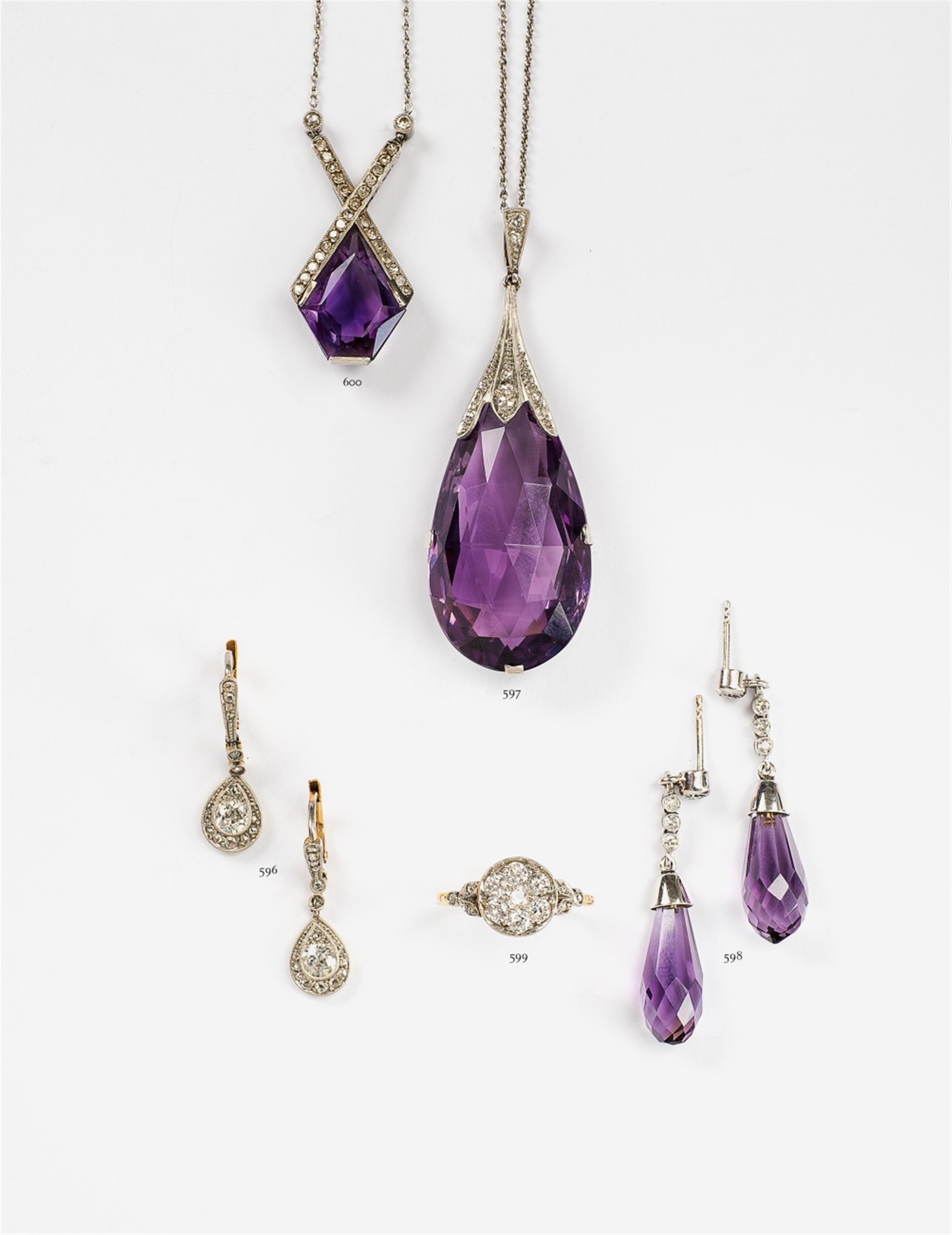 A platinum and amethyst collier negligé - image-2