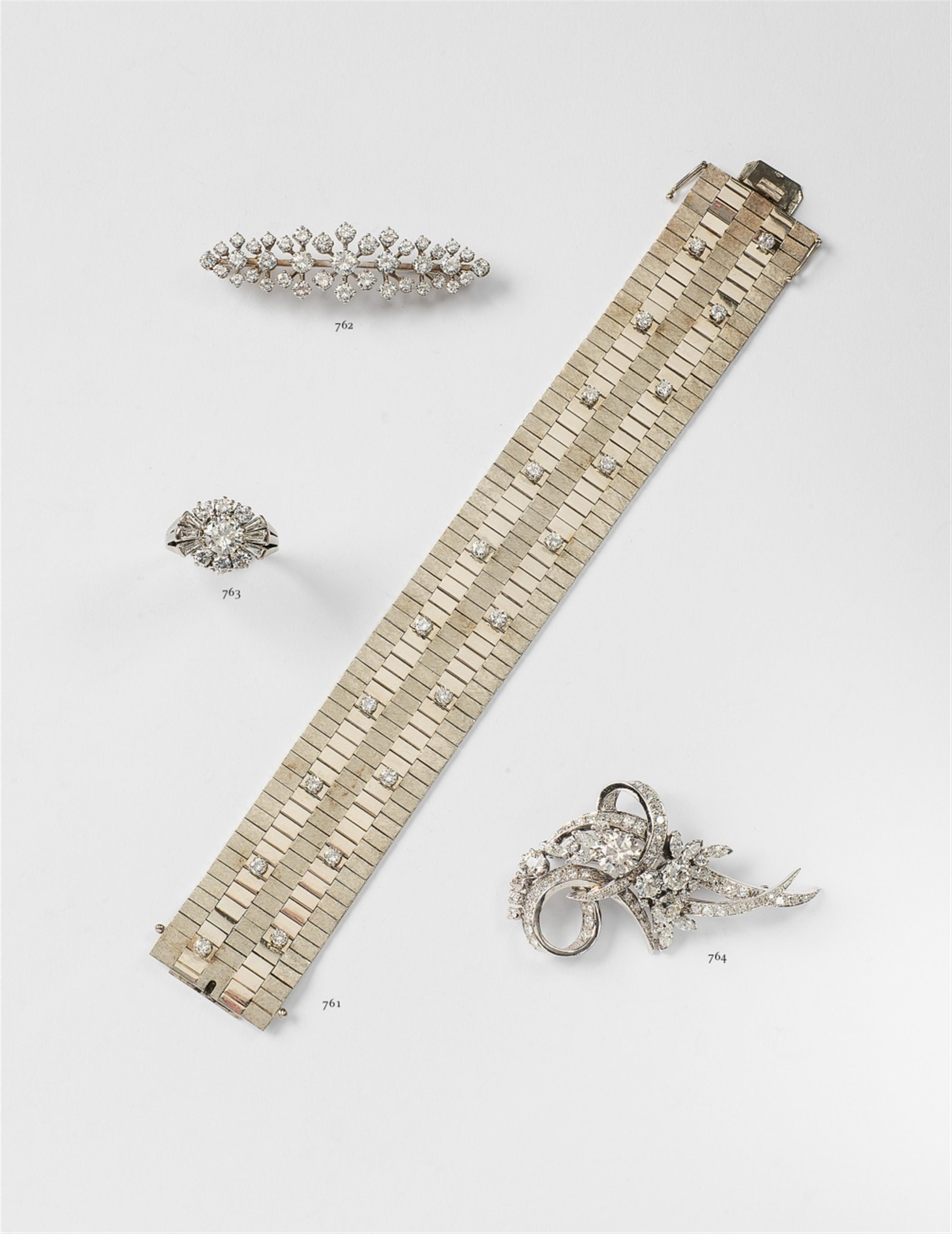 A 14k white gold and diamond bracelet - image-2