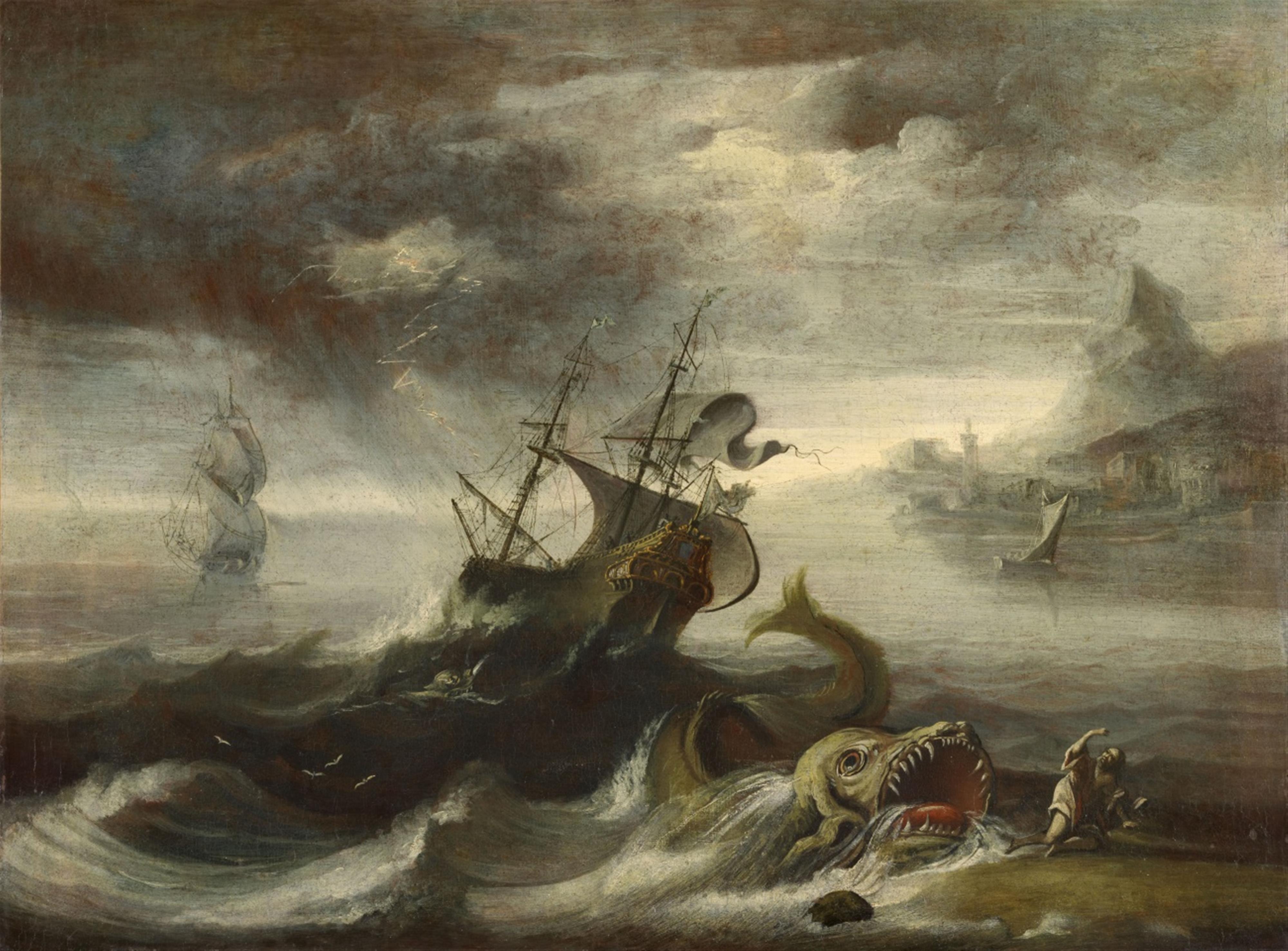 Italian School 17th century - Jonah and the Whale - image-1