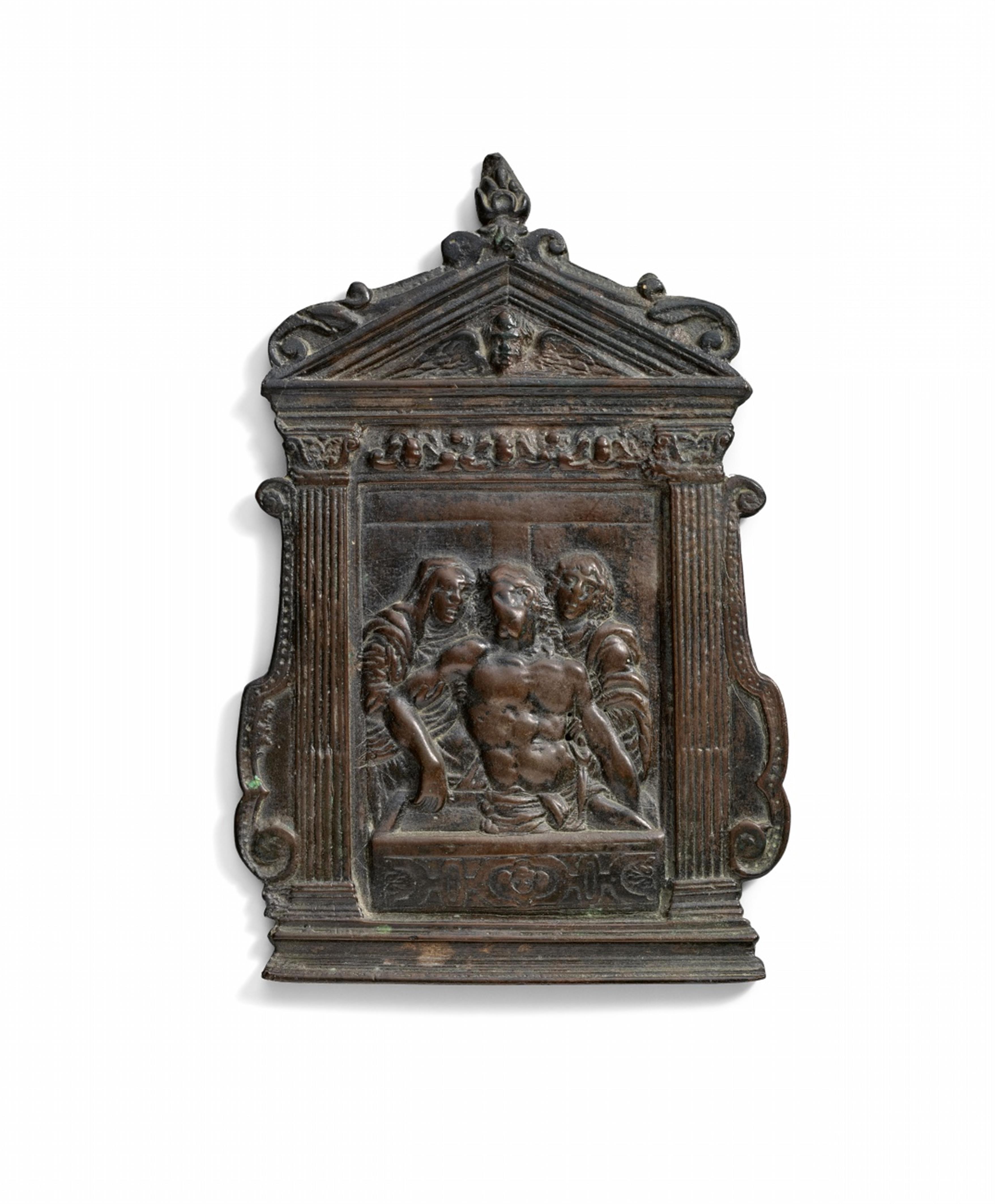 Northern Italy 1st quarter 16th century - A North Italian bronze pax panel, 1st quarter 16th century - image-1