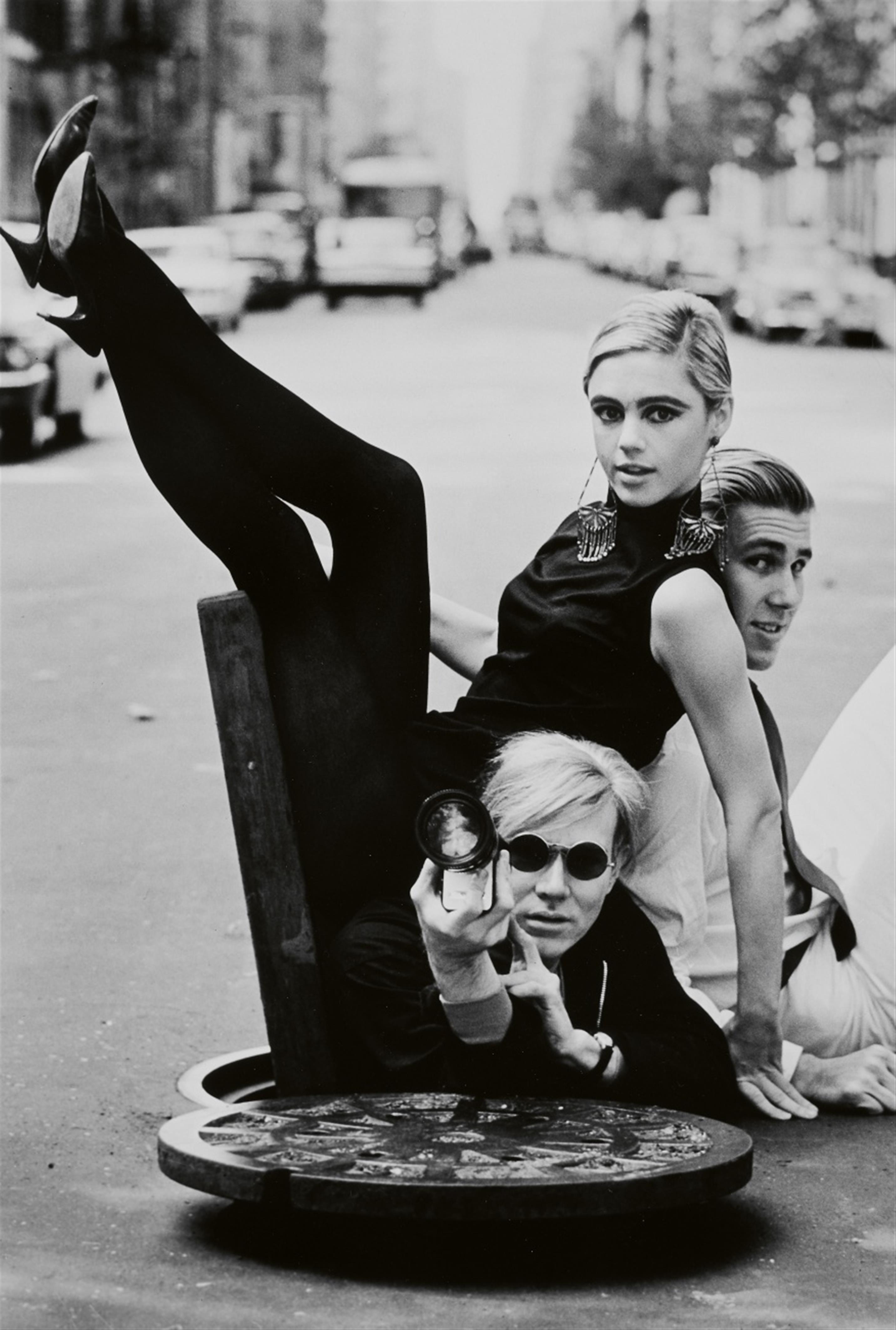 Burt Glinn - Andy Warhol with Edie Sedgwick and Chuck Wein, New York City - image-1