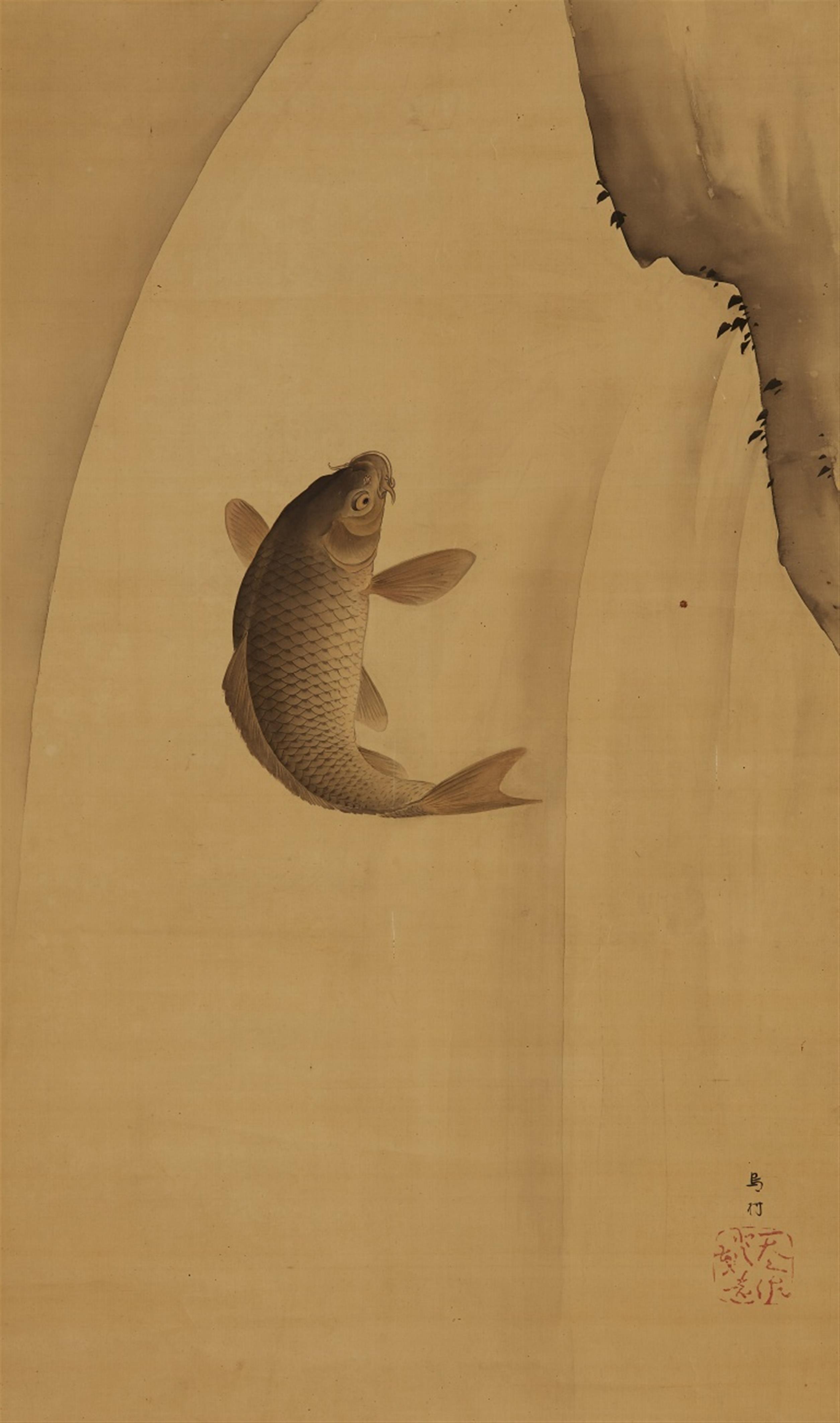 A hanging scroll by Chôson. Late 19th century - image-1