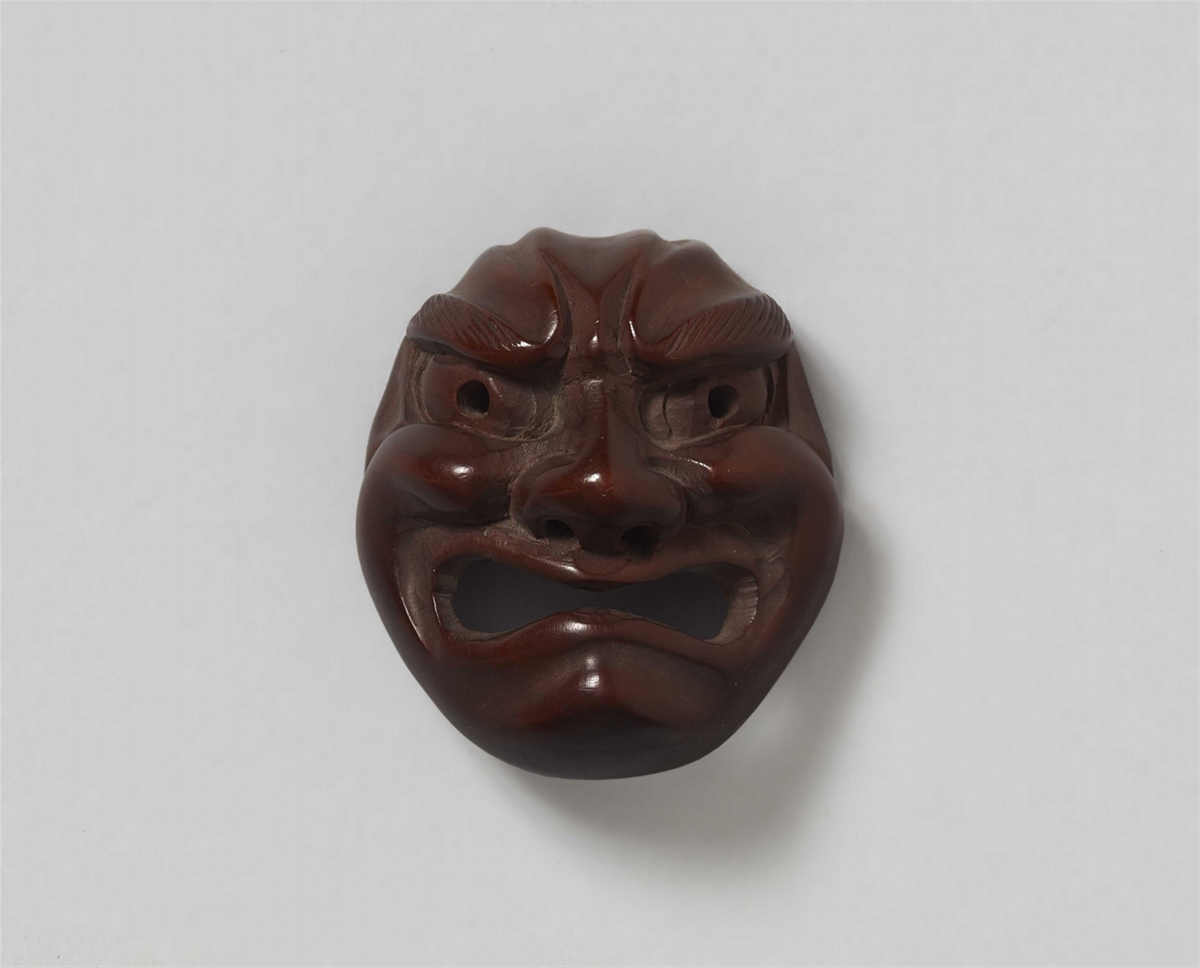 A boxwood netsuke of a seated ashinaga. Early 19th century - image-2