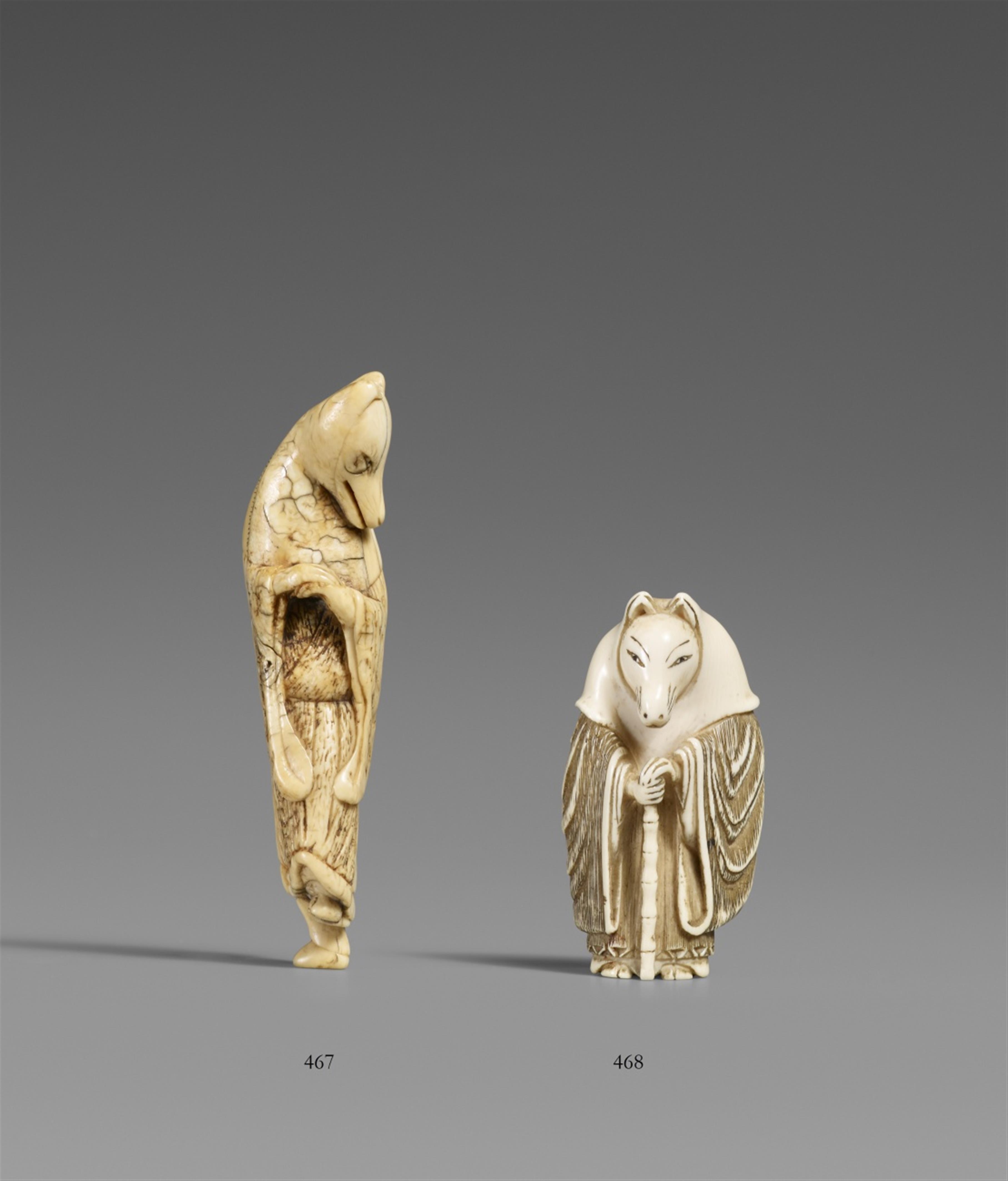 An ivory netsuke of Hyakuzôsu. Early 19th century - image-1