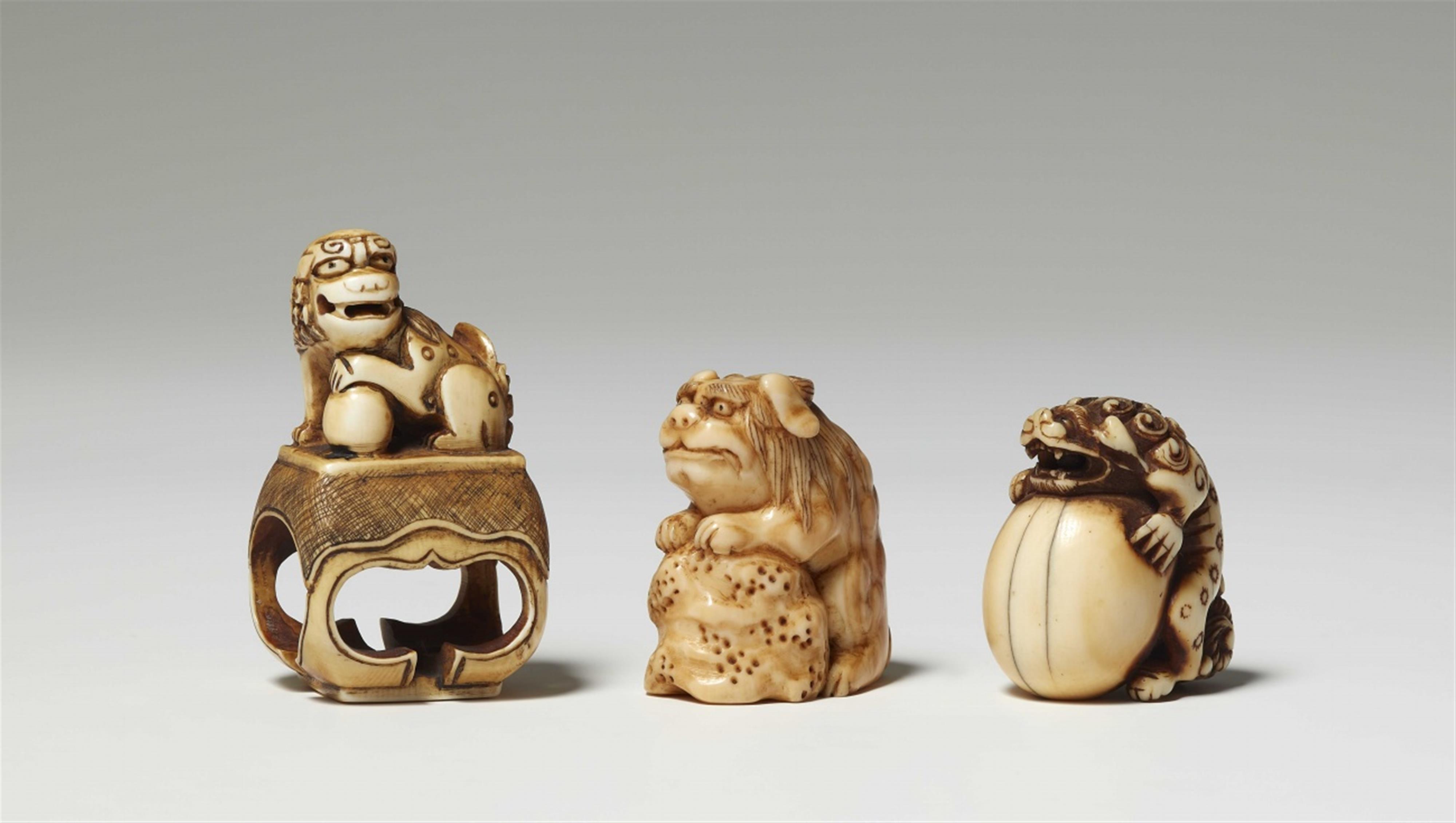 Vier Netsuke. Elfenbein. 19. Jh. - image-2