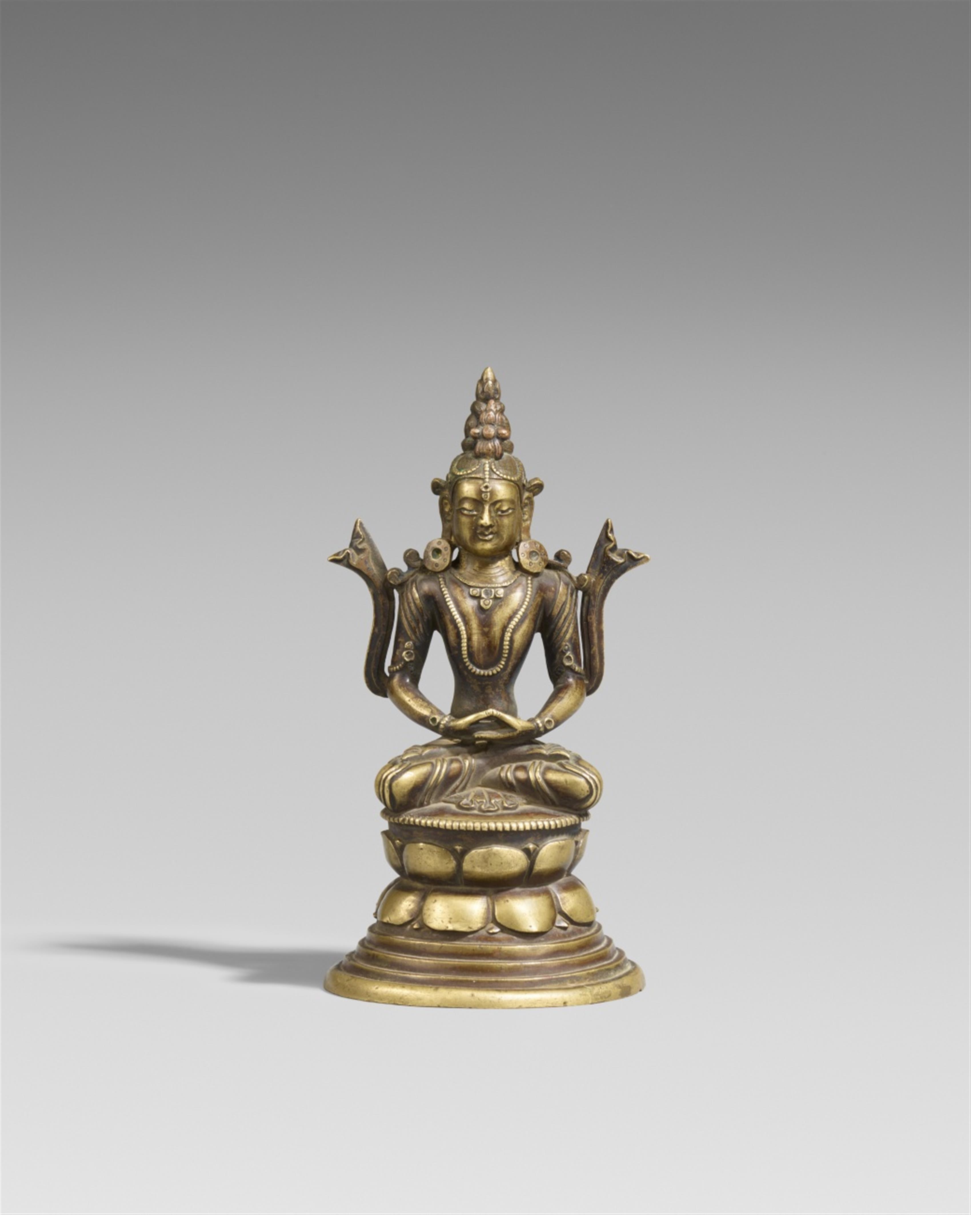 A Sinotibetan bronze figure of Amitayus. Pala revival style, 18th century - image-1