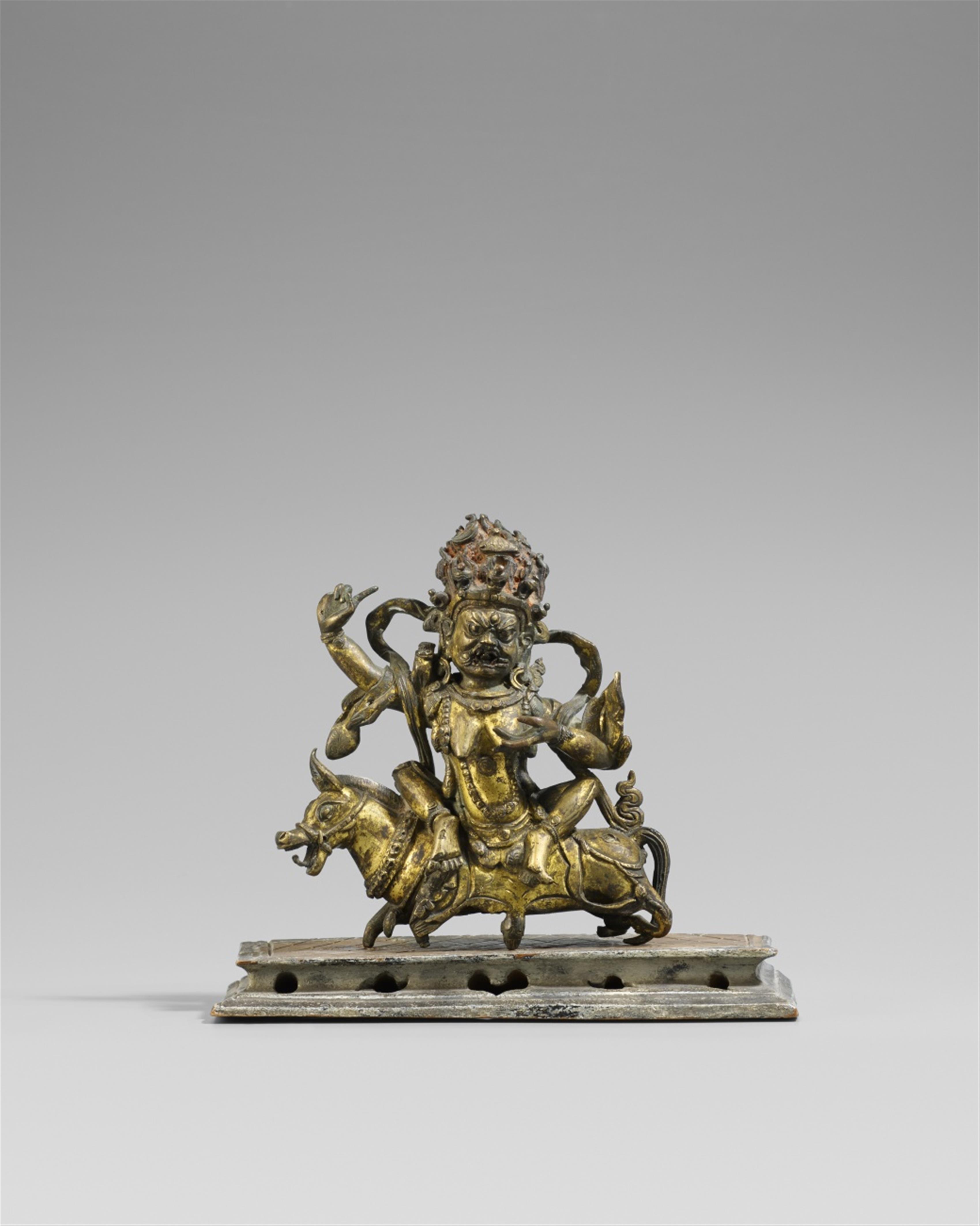 Palden Lhamo. Vergoldete Bronze. Sinotibetisch. 18./19. Jh. - image-1