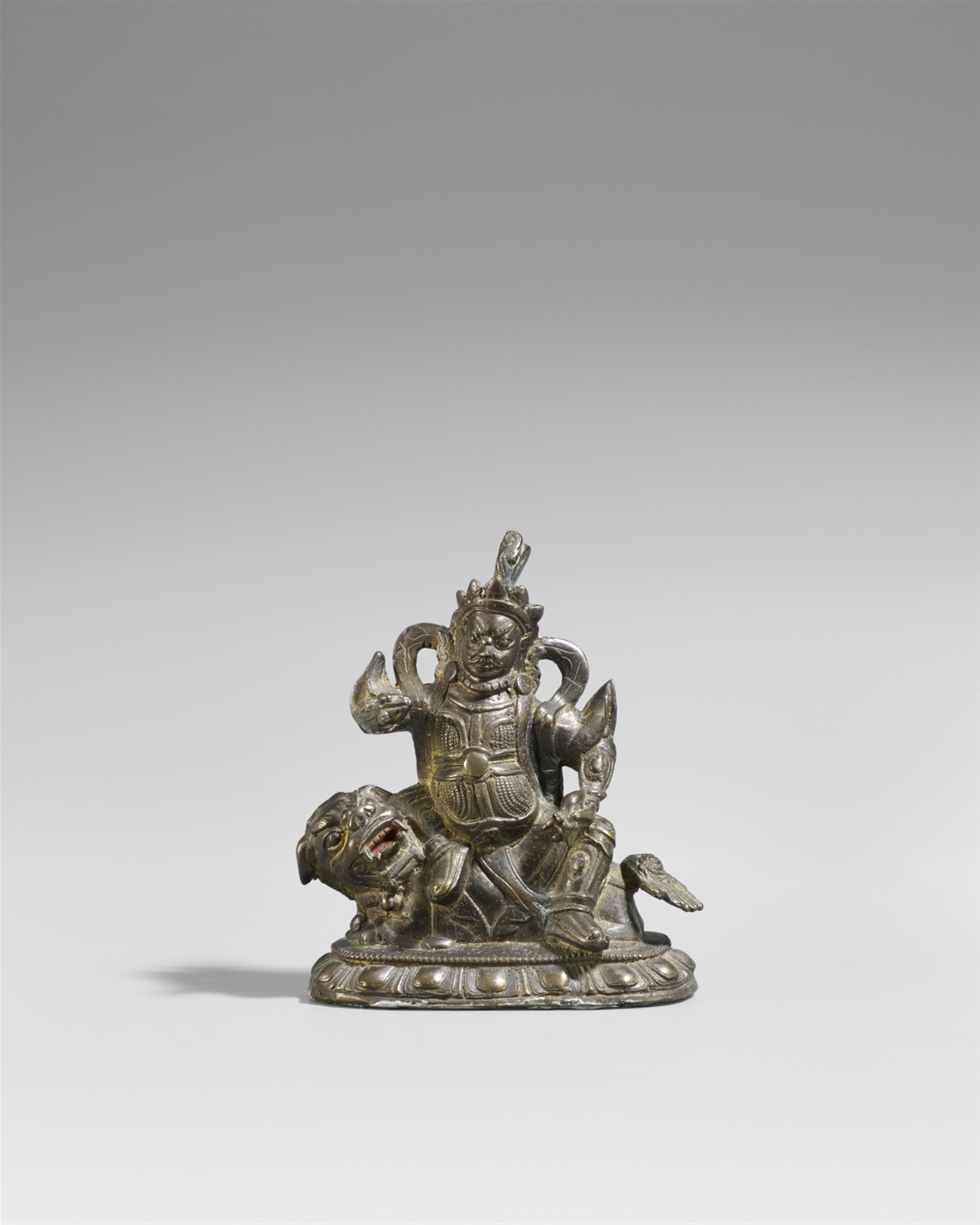 A Sinotibetan bronze figure of Vaishravana. 18th/19th century - image-1