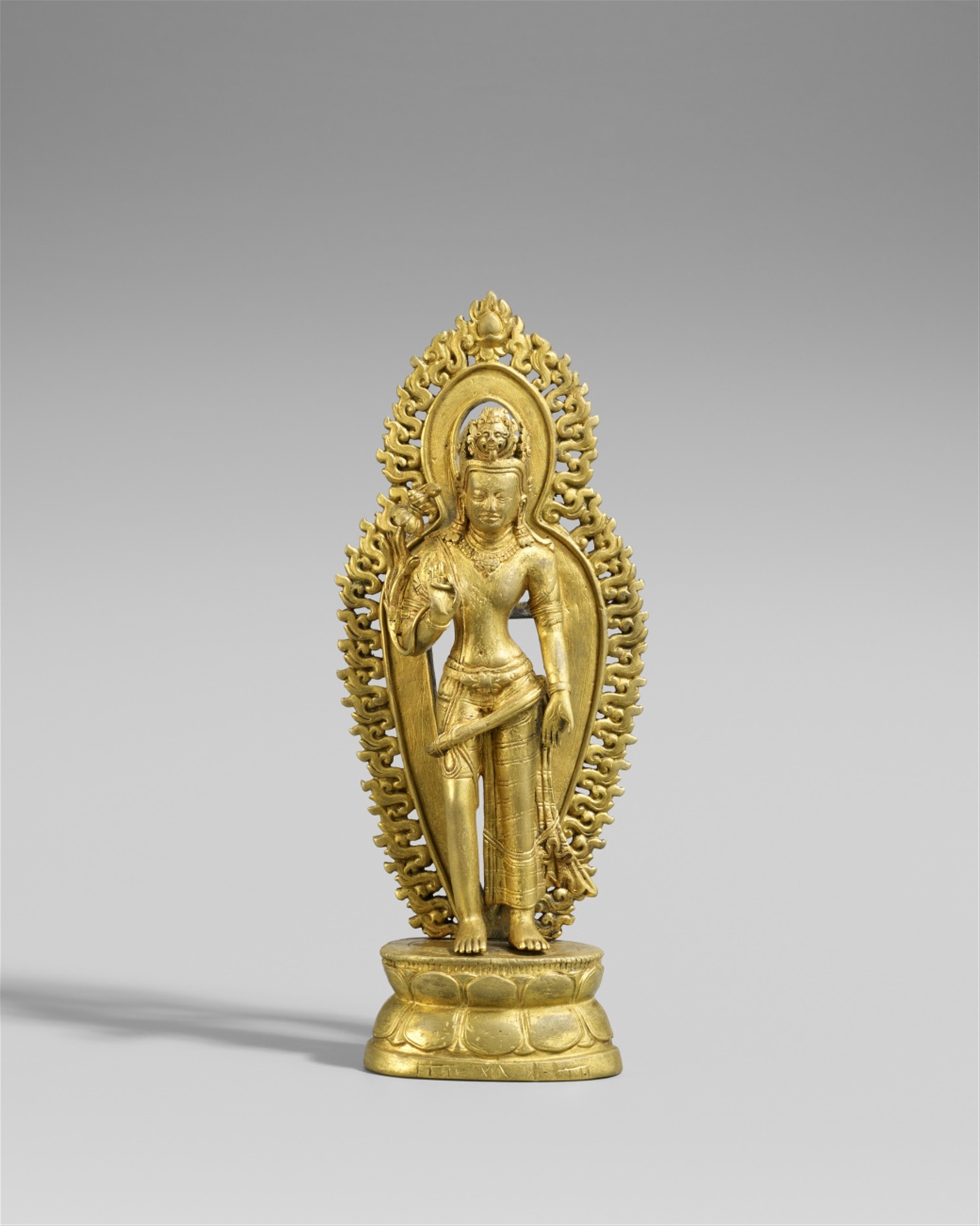 Padmapani. Vergoldete Bronze. Tibet. 19. Jh. oder früher - image-1