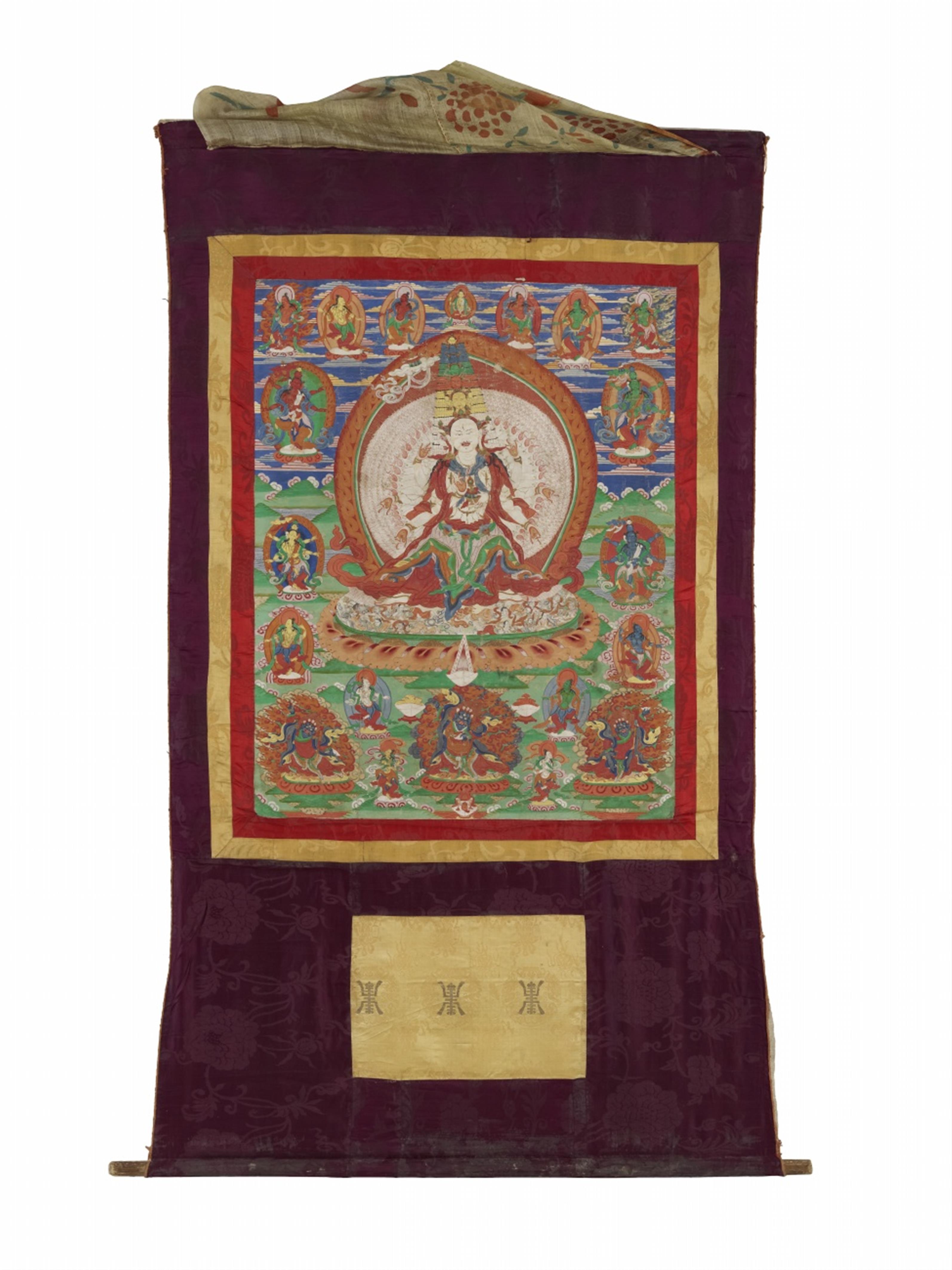 A Tibetan thangka of Sitatapatra. 19th century - image-1