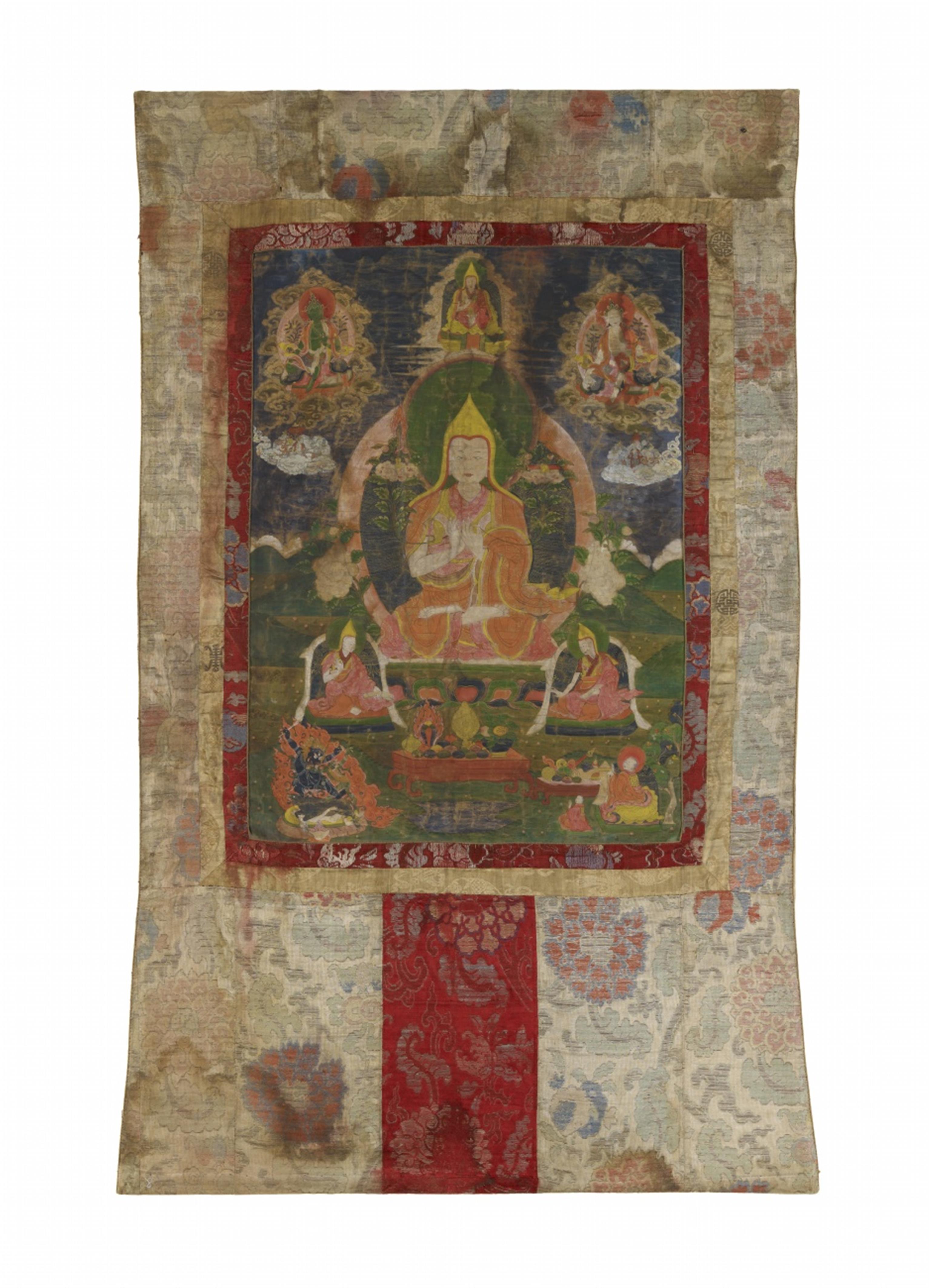 Thangka des Tsongkhapa. Tibet. 19. Jh. - image-1