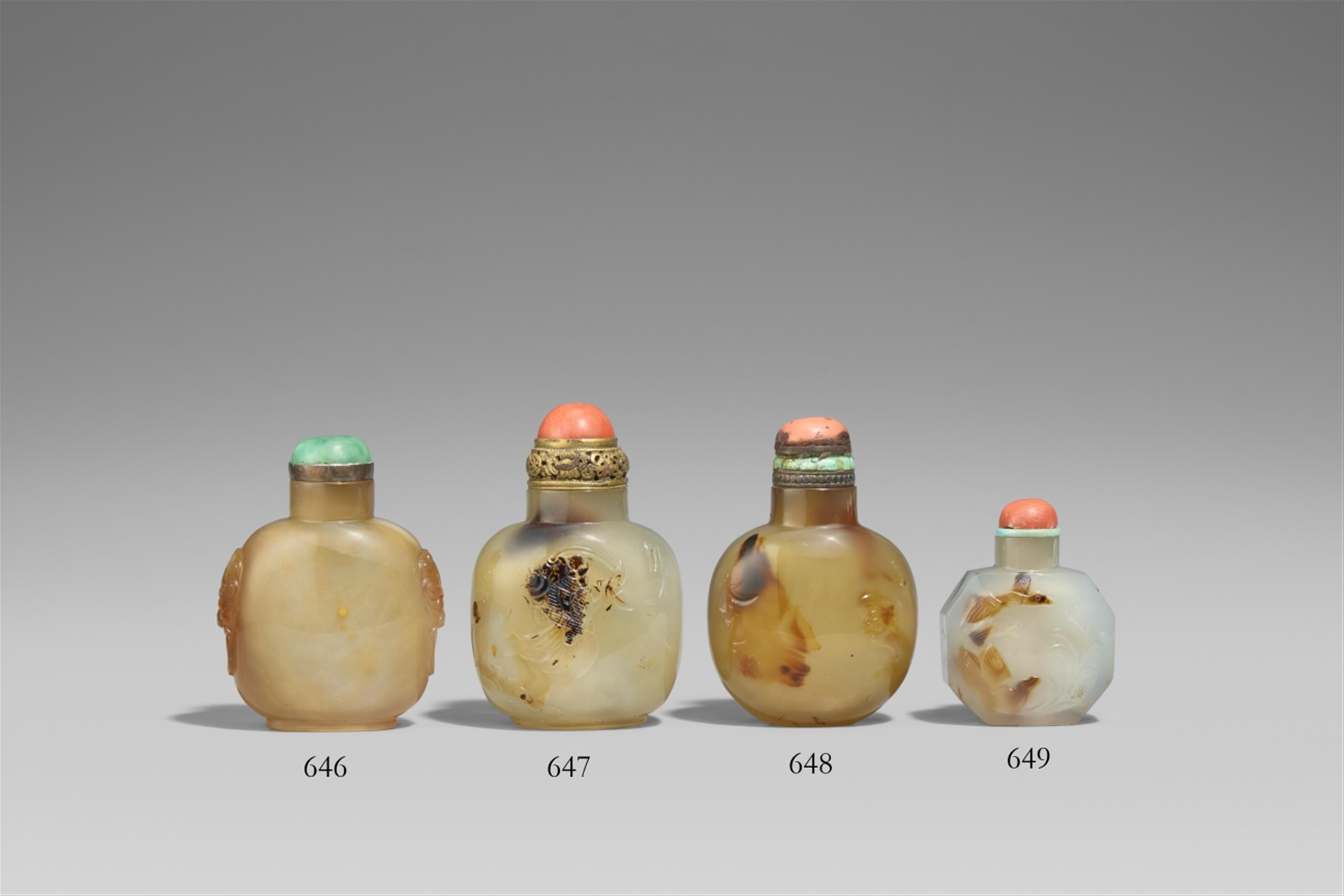 An agate snuff bottle. 19th/20th century - image-1