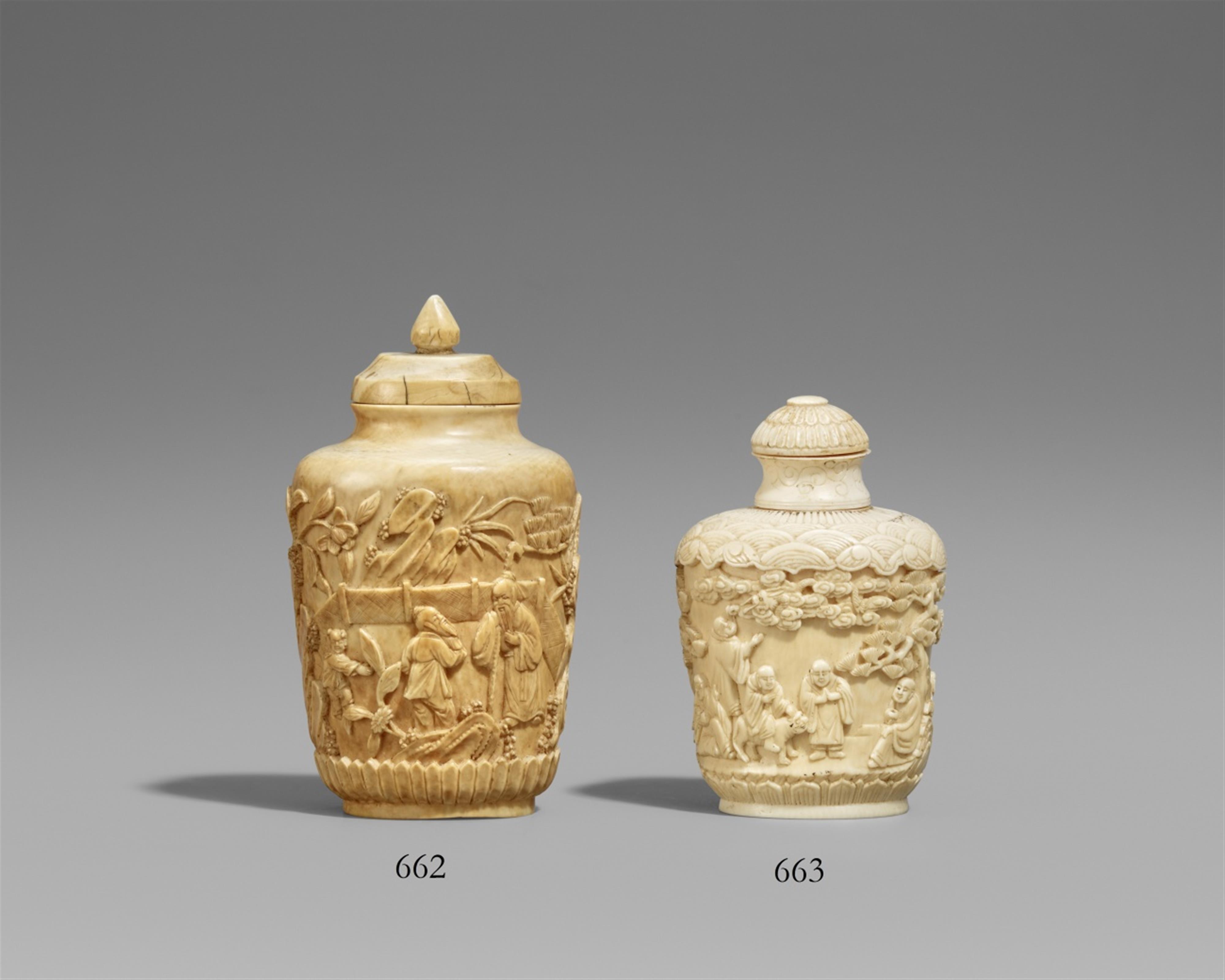 A large ivory snuff bottle. 19th/early 20th century - image-1