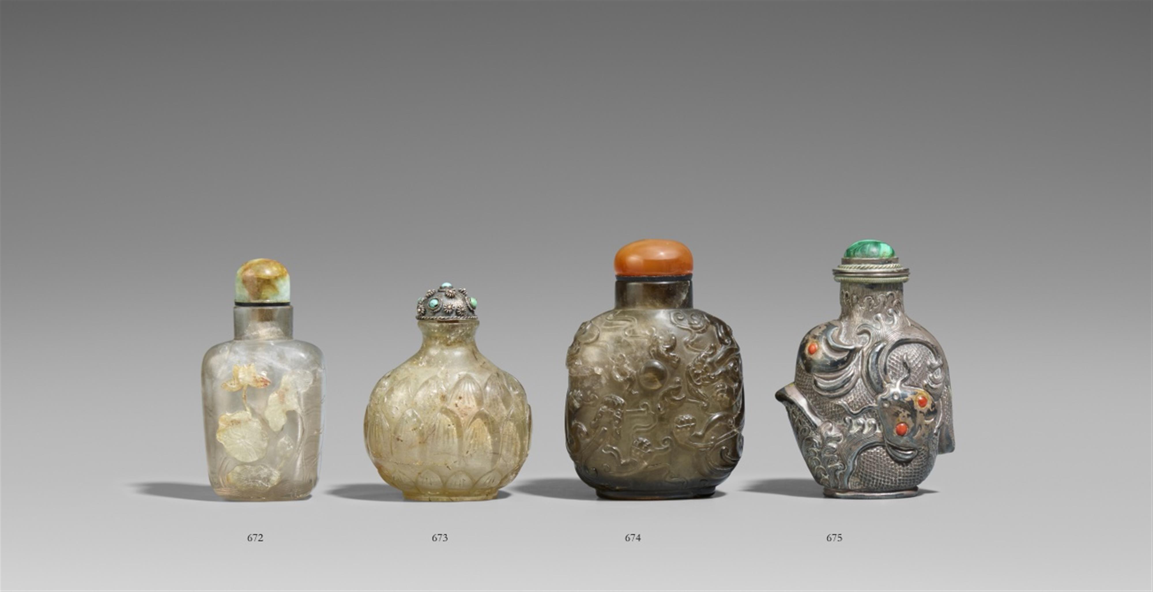 Snuff bottle. Silver. Mongolei. 19. Jh. - image-1