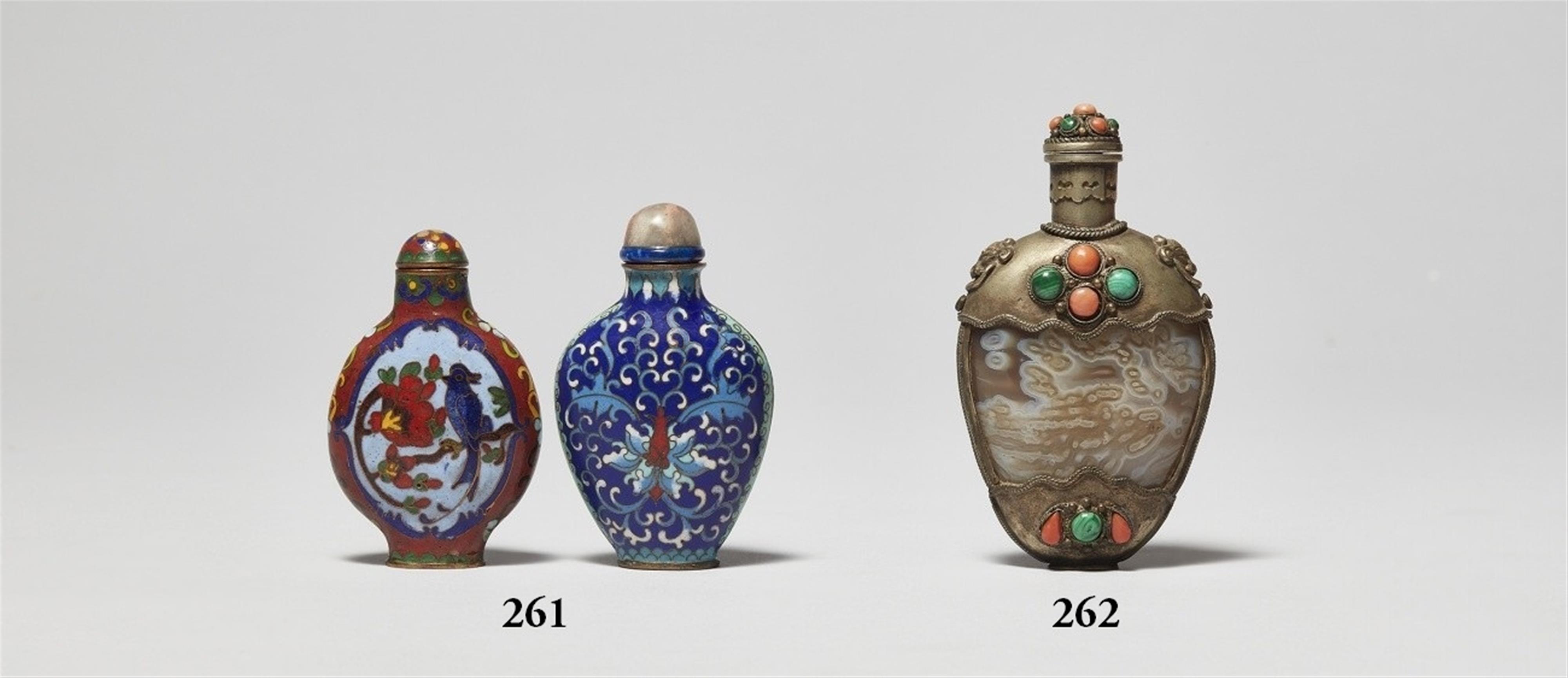 Zwei snuff bottle. Cloisonné. 19. Jh. - image-1