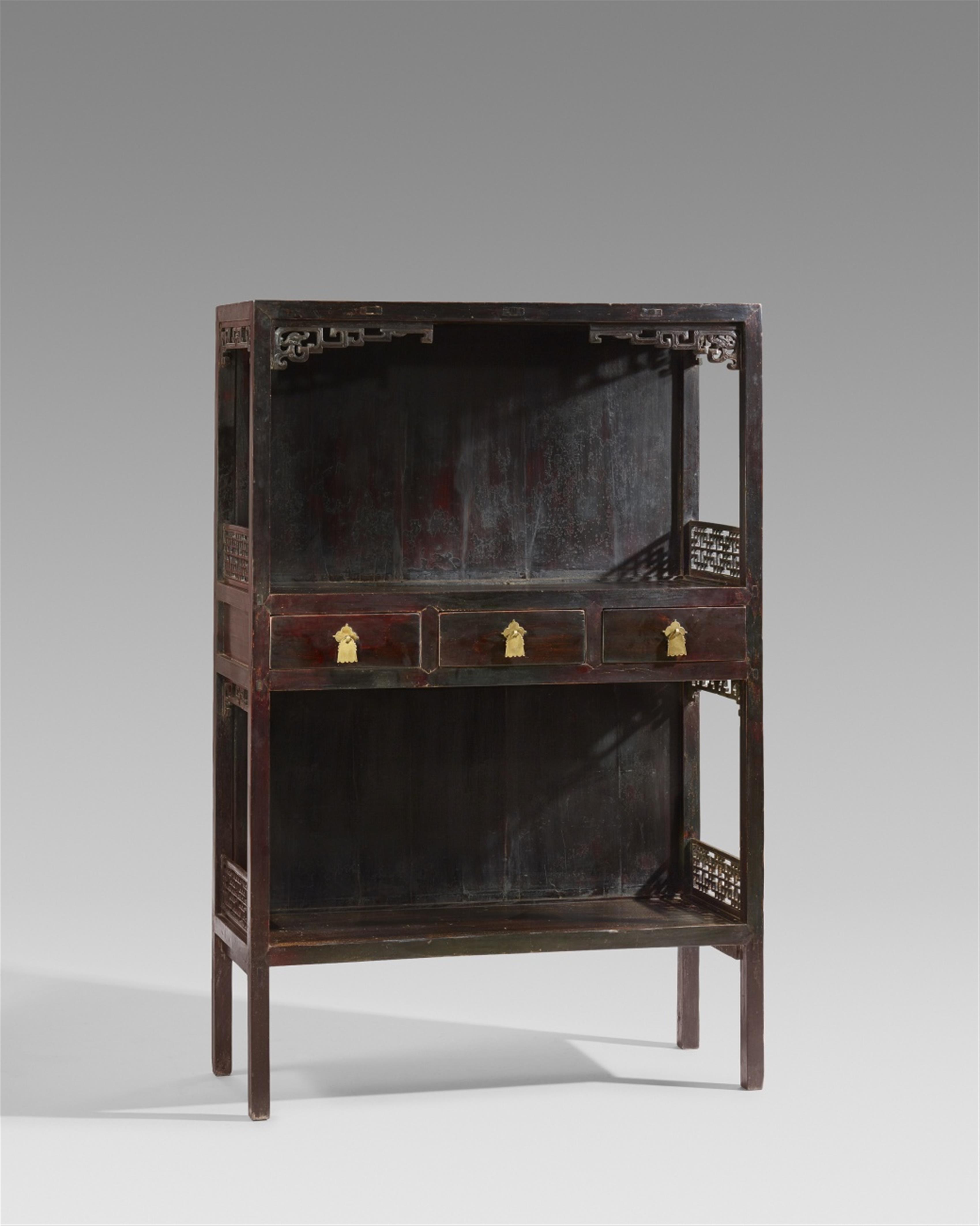 A large open jumu wood book shelf. 19th century - image-2