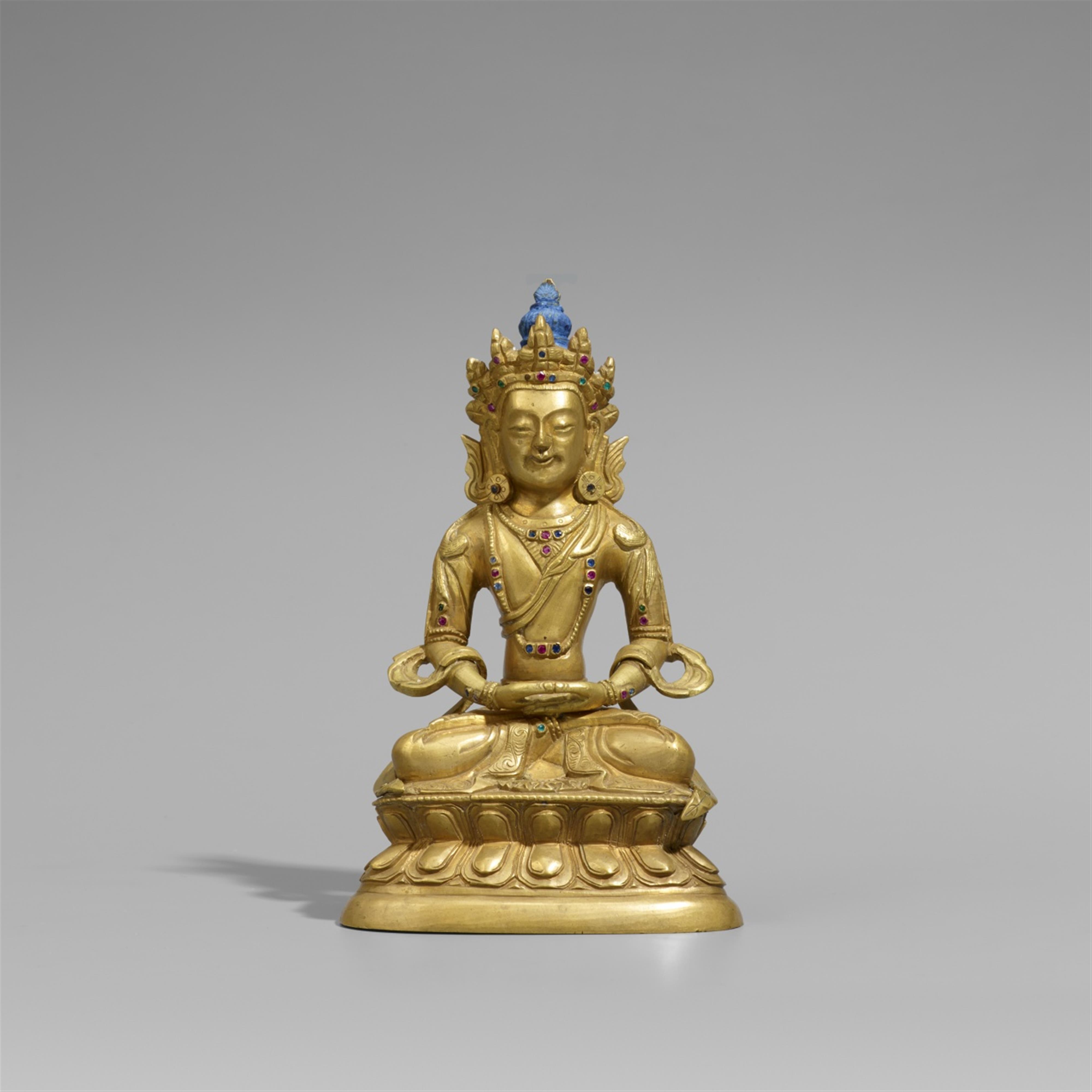 Buddha Amitayus. Gelbguss. Sinotibetisch. 18./19. Jh. - image-1