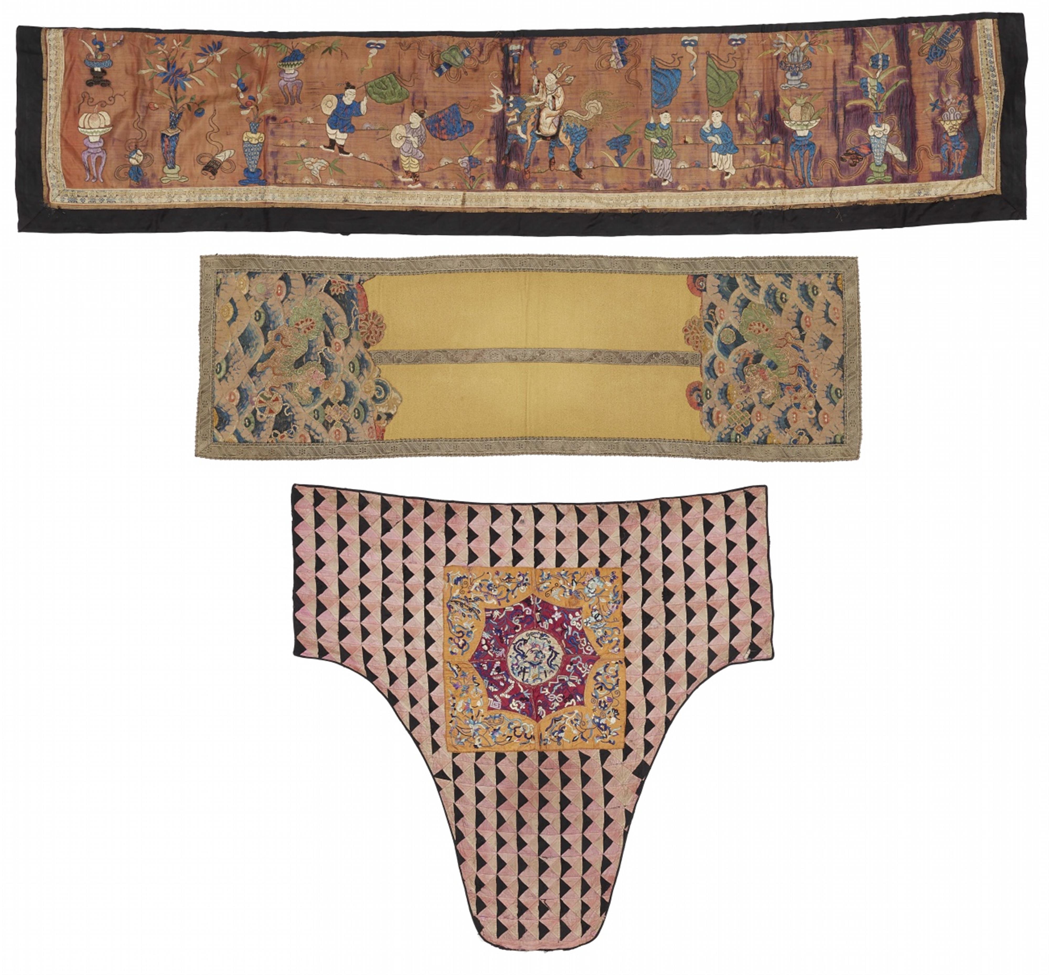 Three Southern China textiles. Around 1900 - image-1