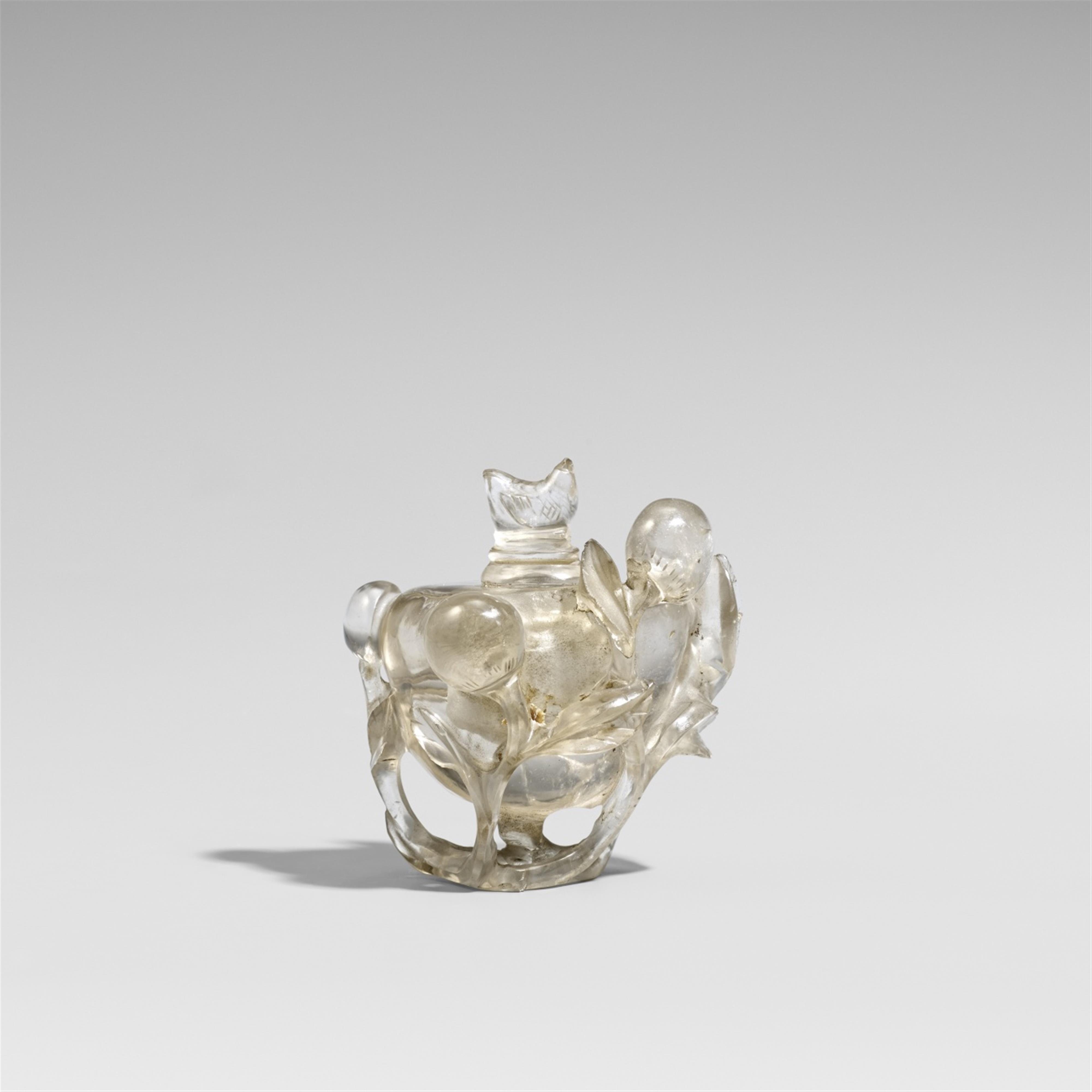 A rock crystal brush washer. Qing dynasty - image-1