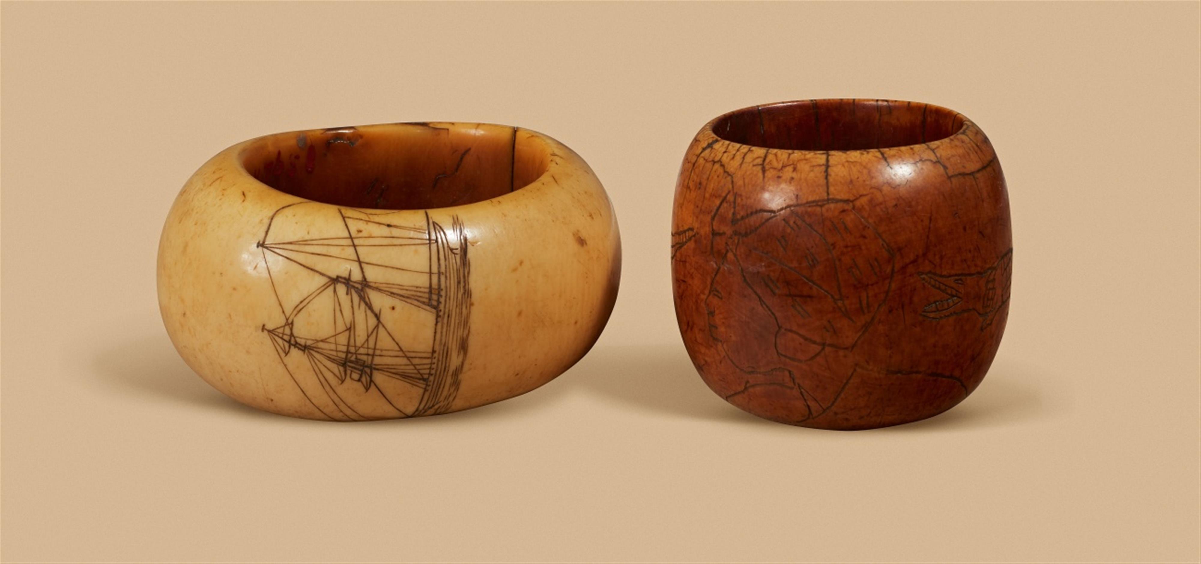 TWO AFRICAN IVORY BRACELETS - image-1