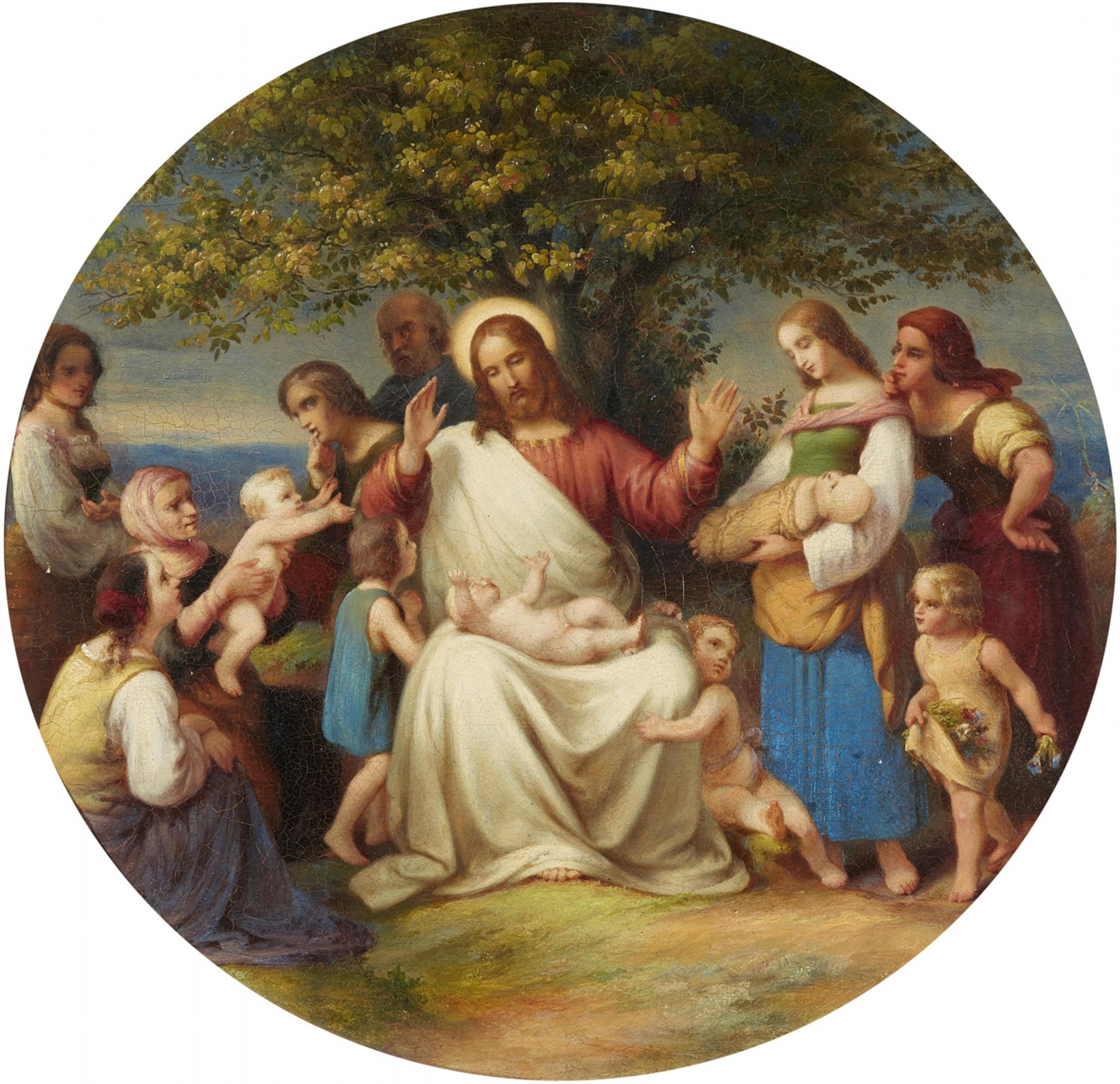 German School 19th century - Christ Blessing the Little Children - image-1