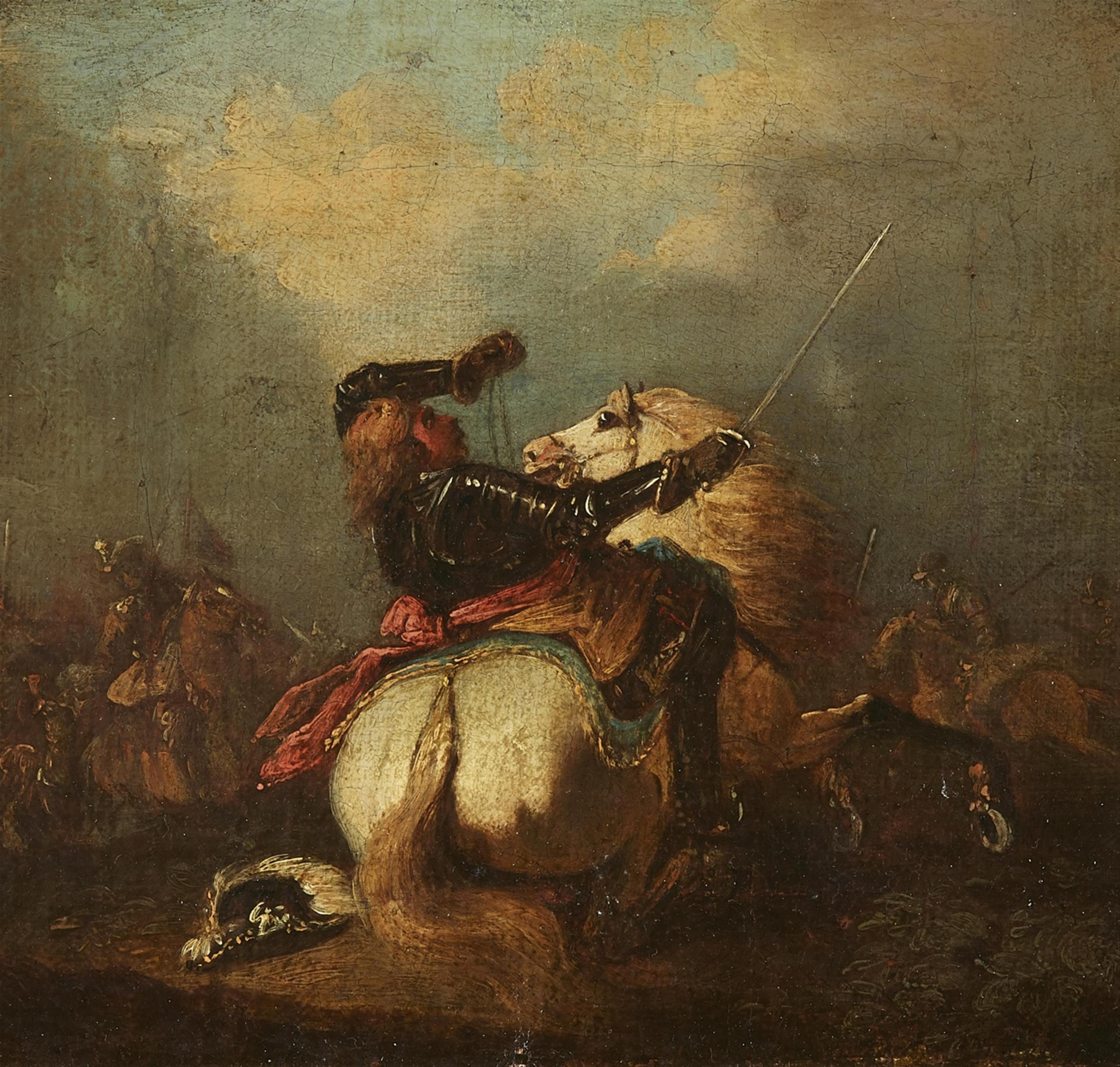 Probably French School 17th century - Falling Horseman - image-1