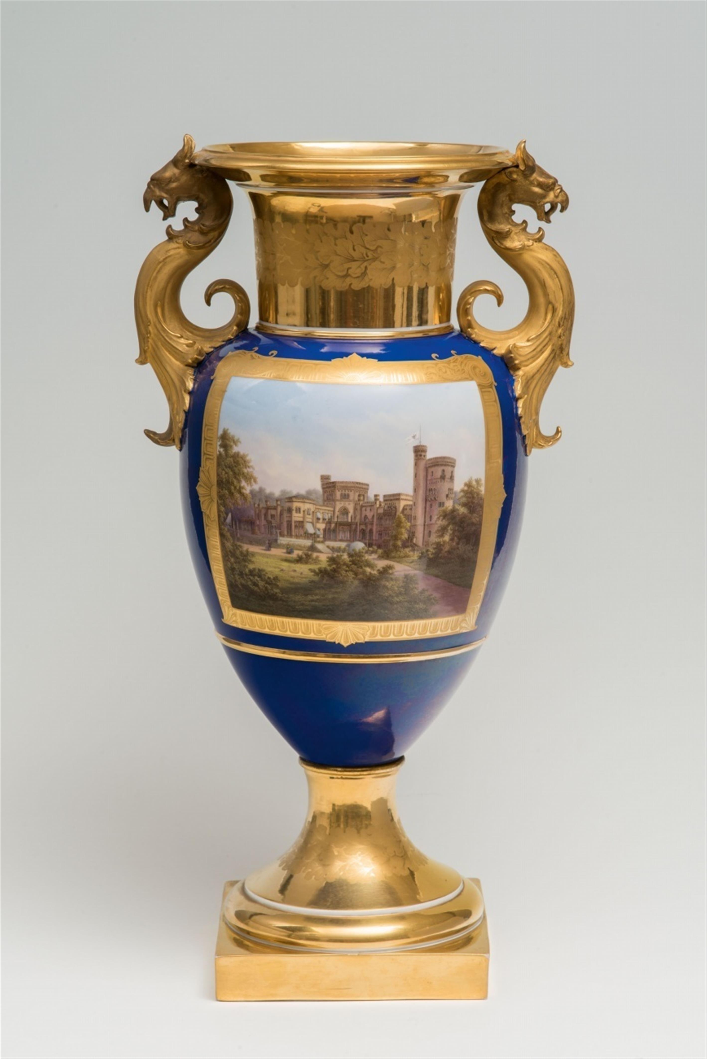 A Berlin KPM porcelain vase with a view of Babelsberg Palace - image-2