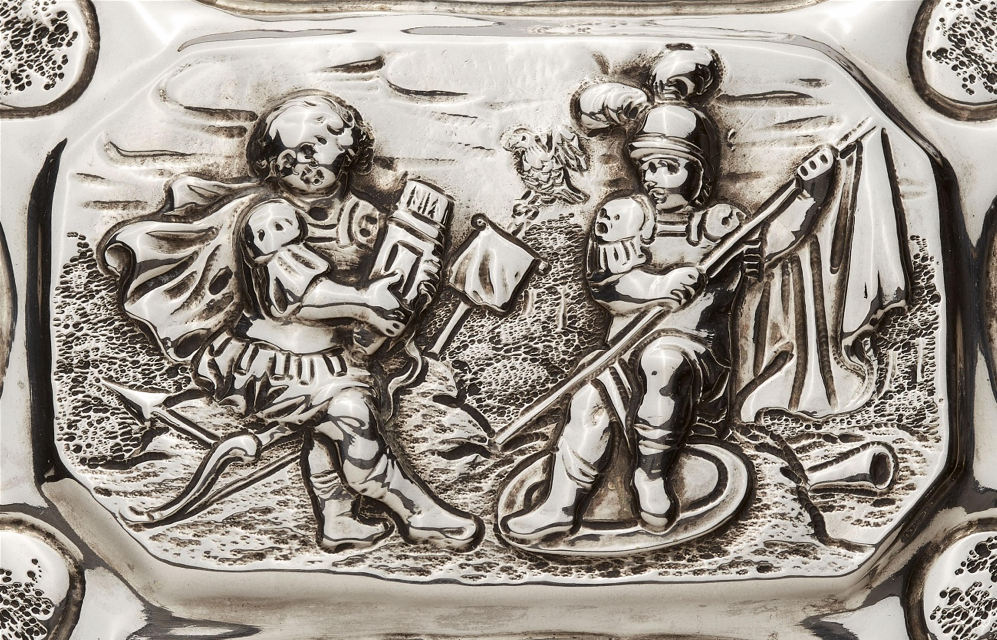 A Baroque Augsburg silver coffer with a dedication from the Crown Prince of Prussia - image-2