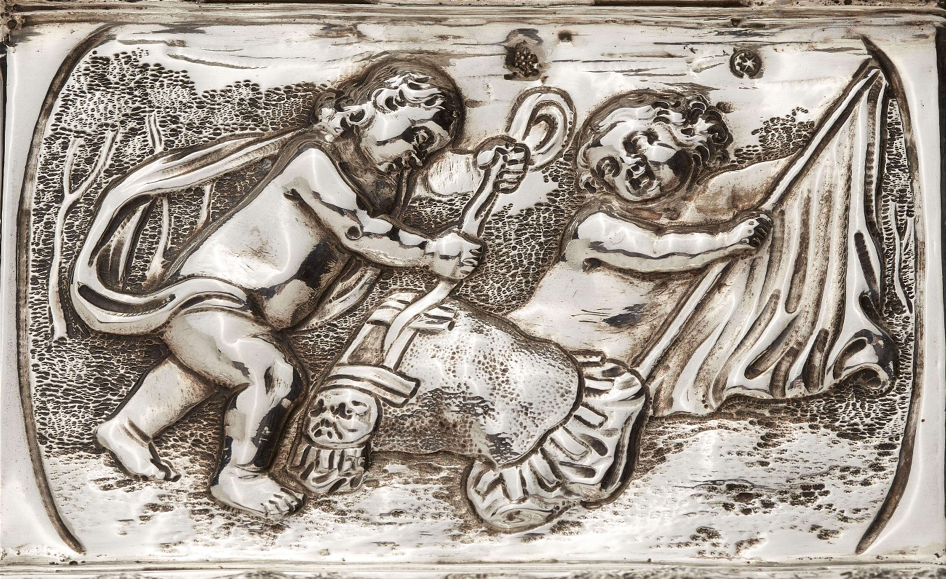 A Baroque Augsburg silver coffer with a dedication from the Crown Prince of Prussia - image-3