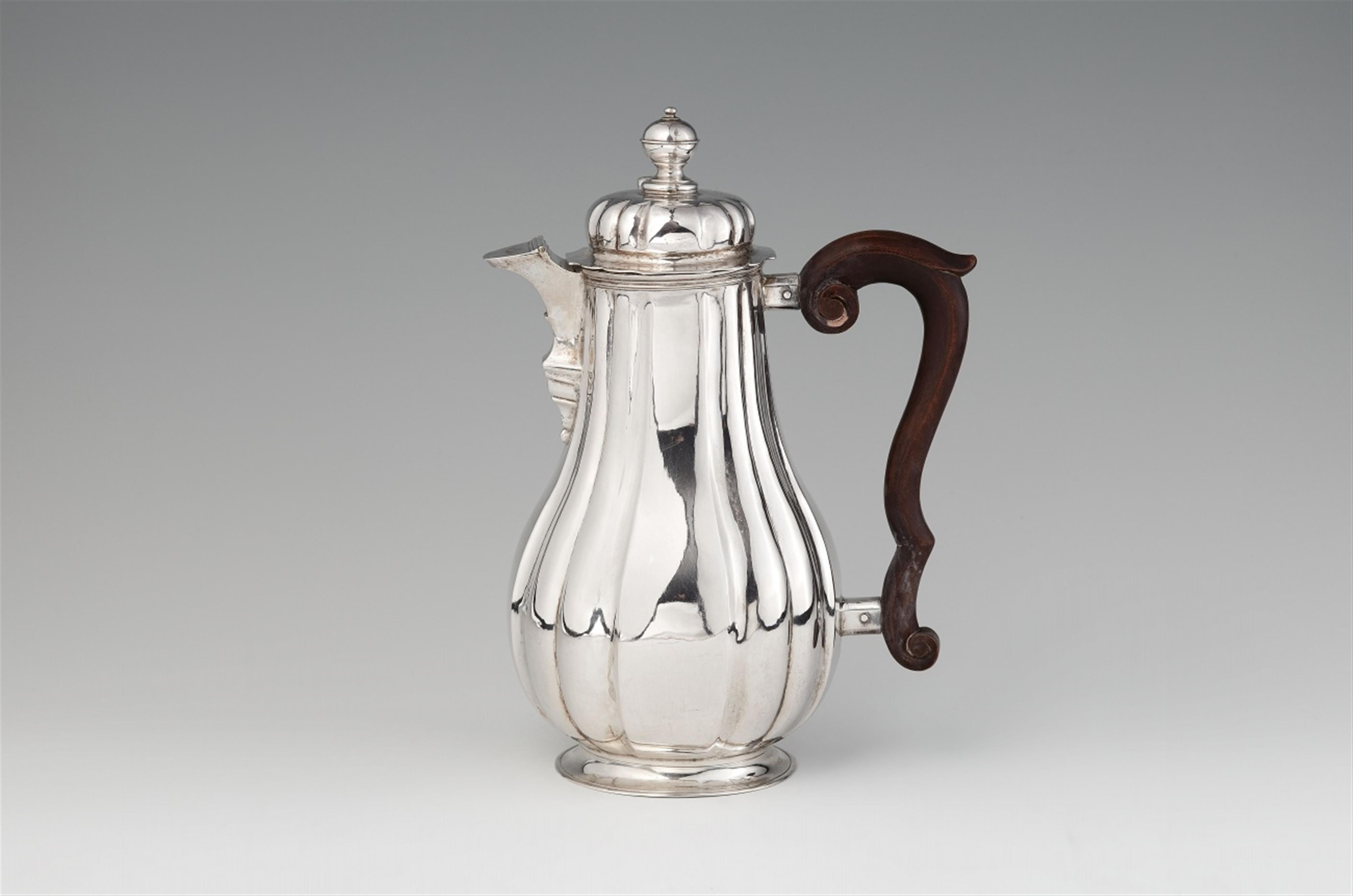 An Augsburg silver hot chocolate pot - image-1