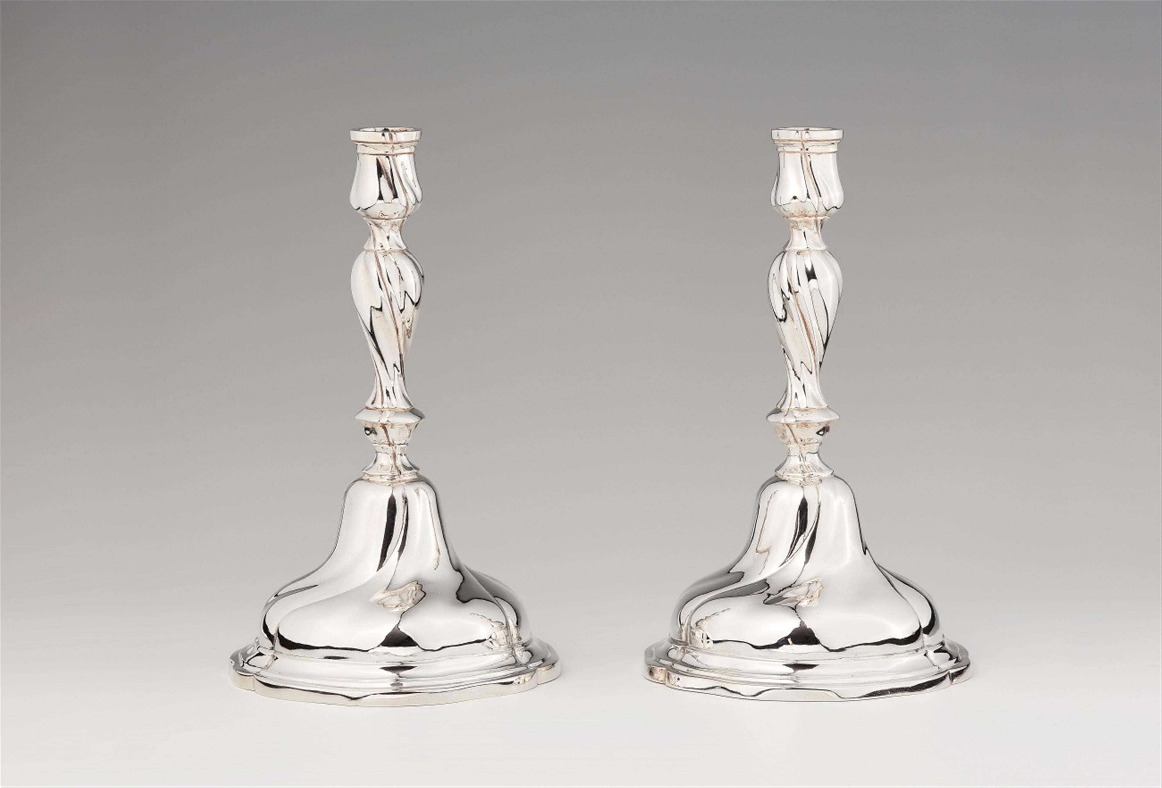 A pair of Halberstadt silver candlesticks - image-1