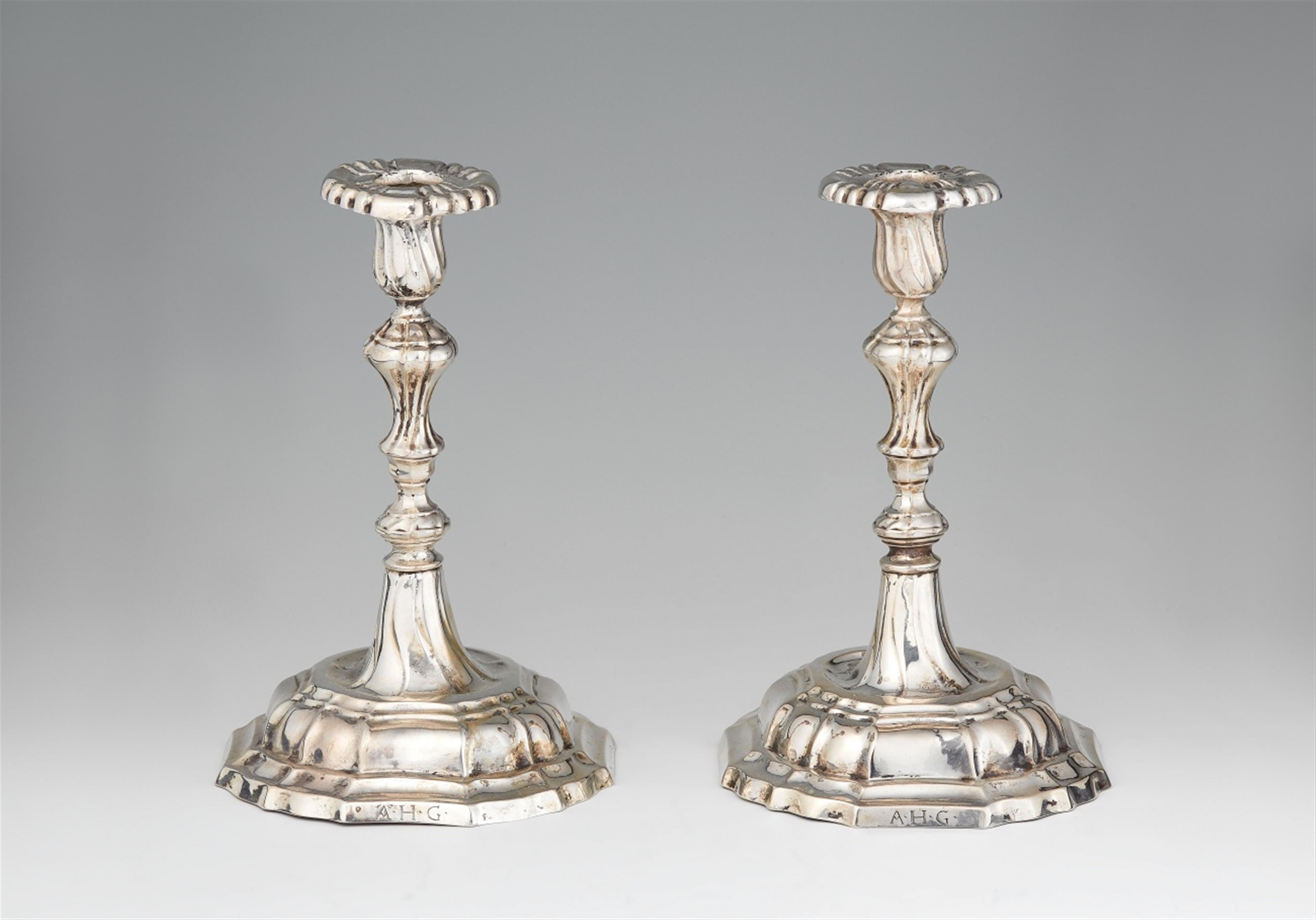 A pair of Cologne silver candlesticks - image-1