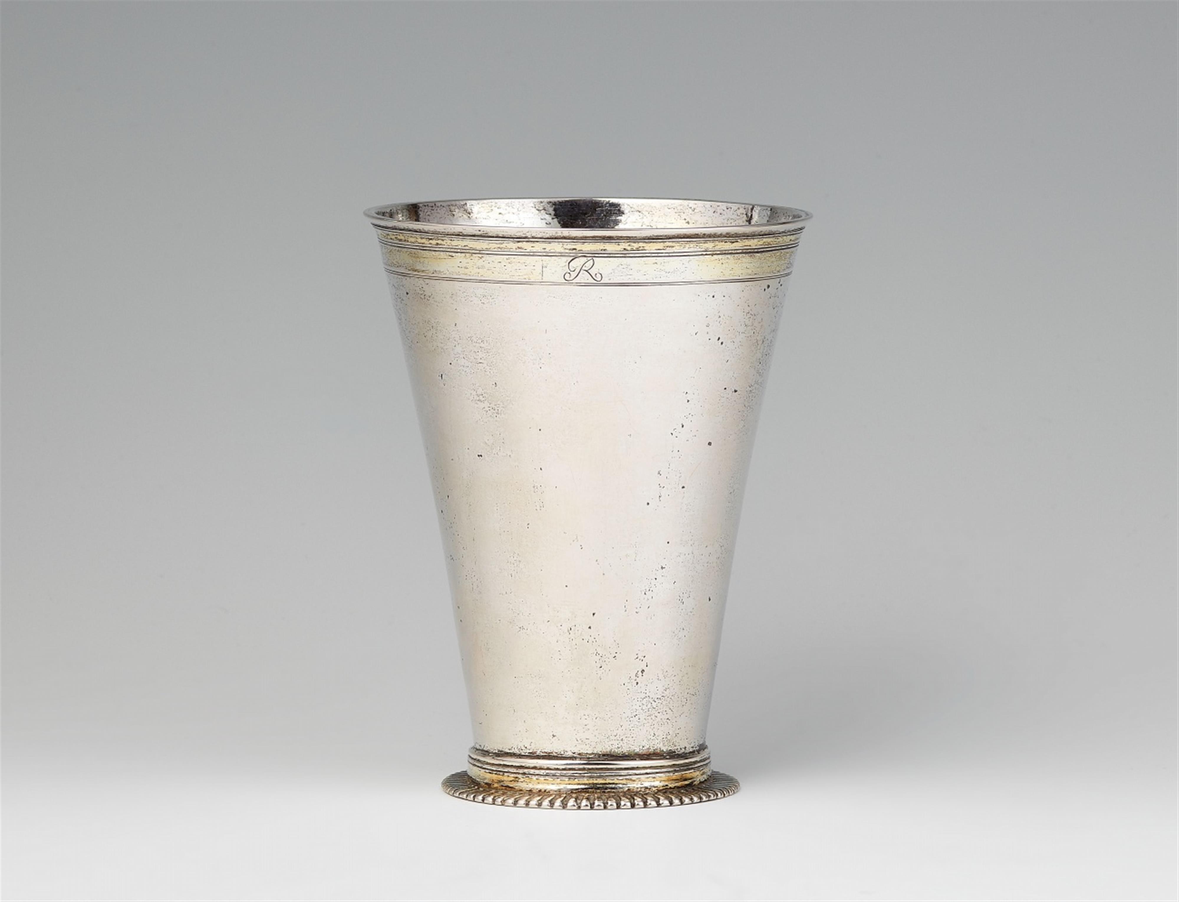 A Lübeck parcel gilt silver beaker - image-1