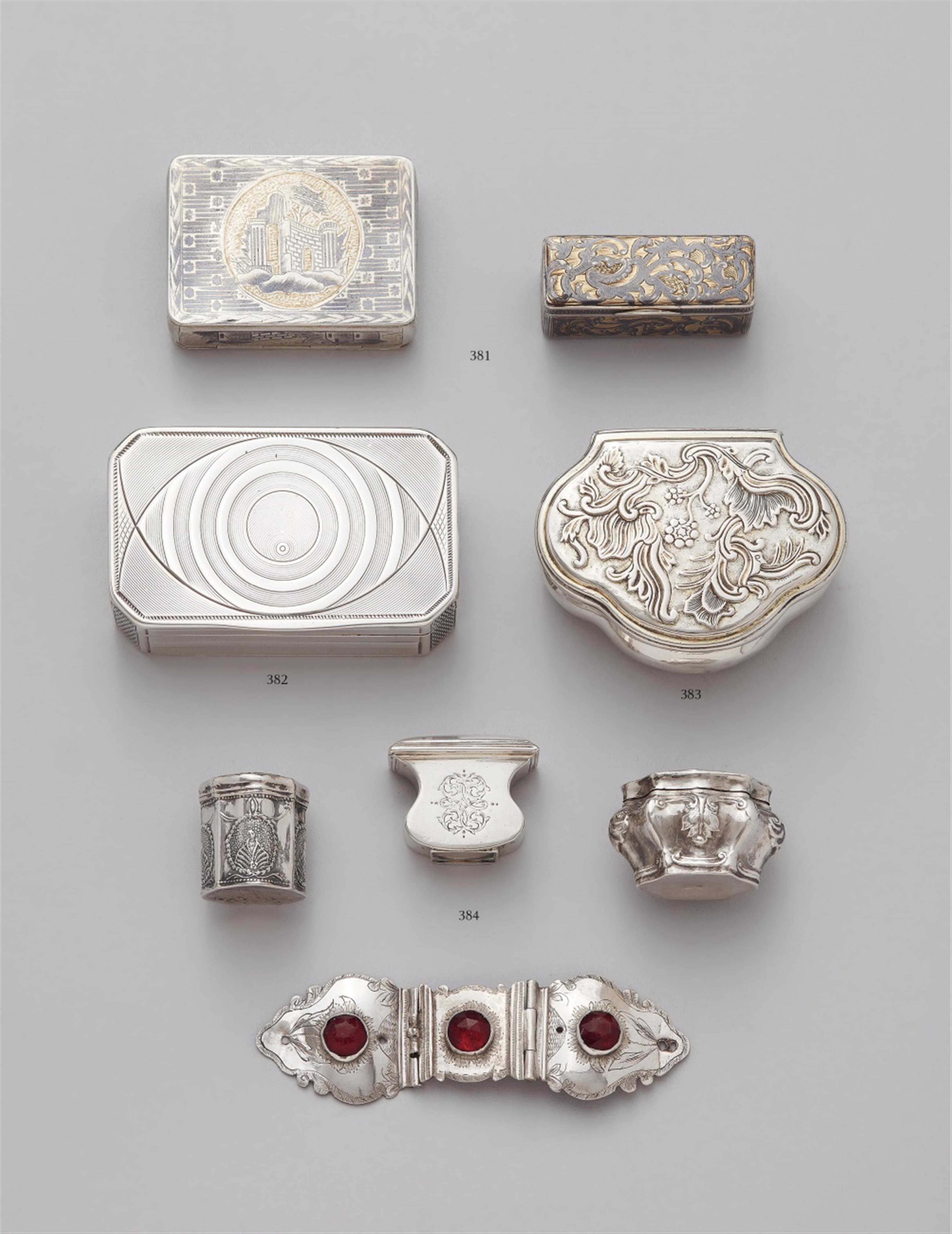 Three North German silver boxes - image-1