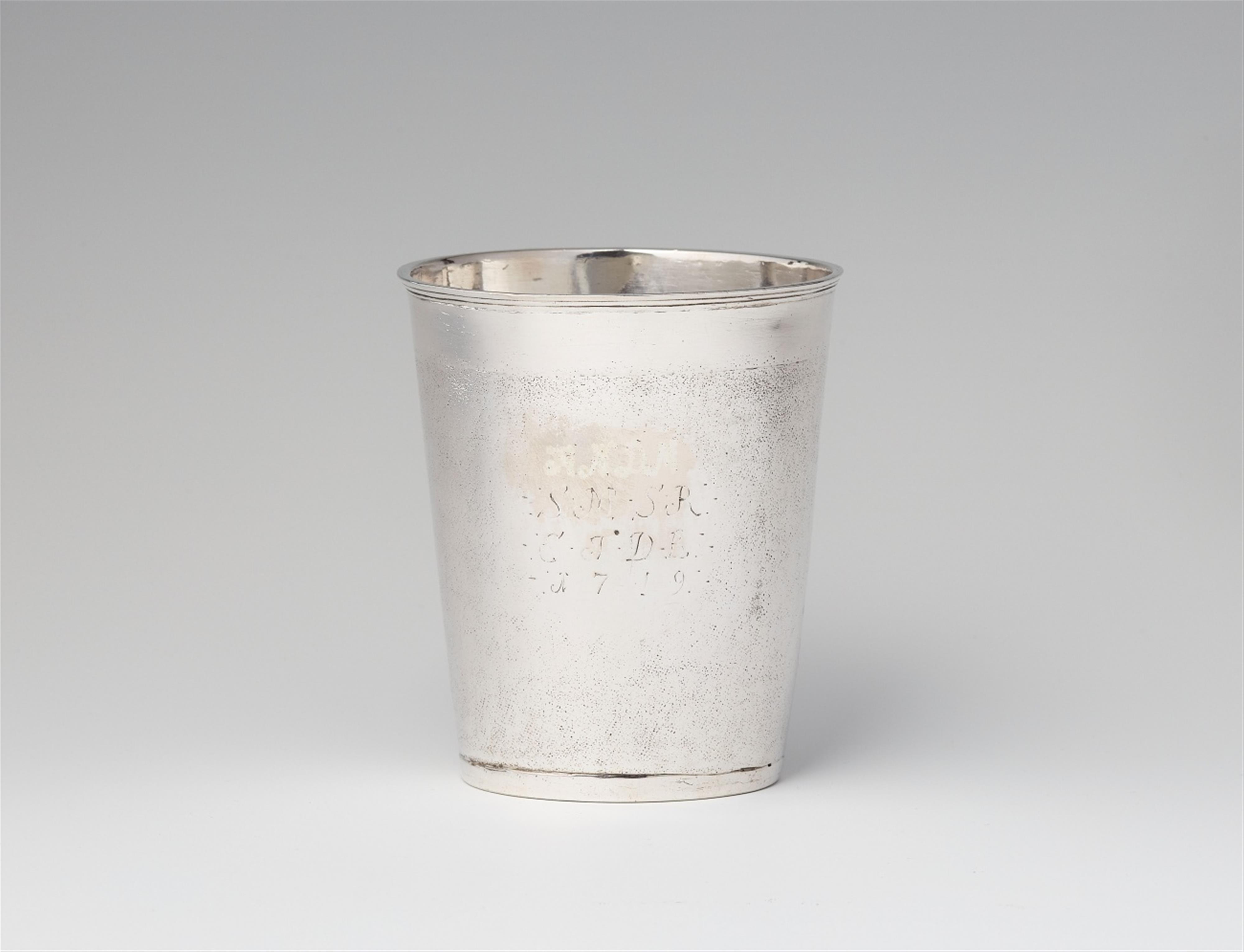 A rare Rheine silver snakeskin beaker - image-1