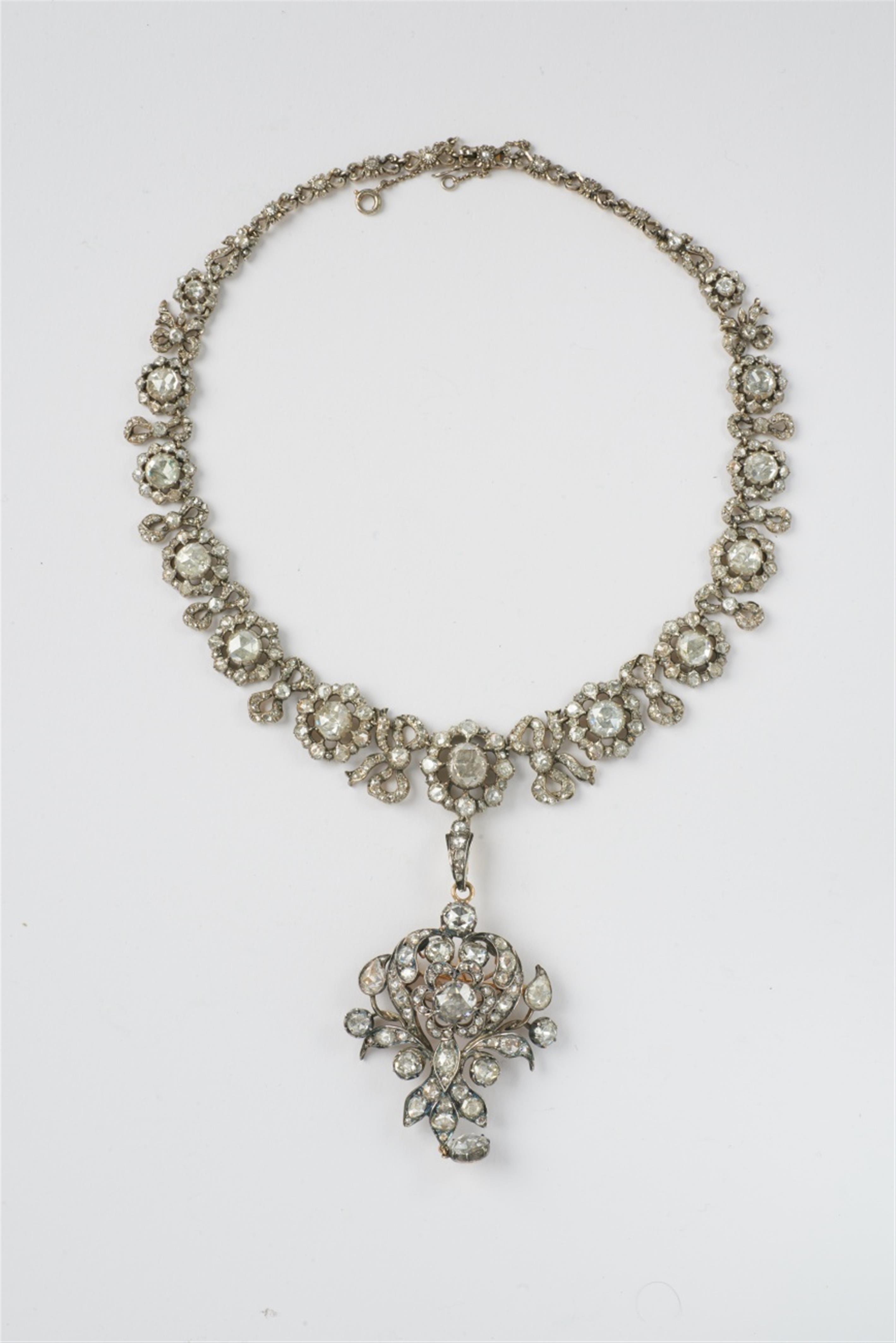 A diamond necklace and pendant - image-1
