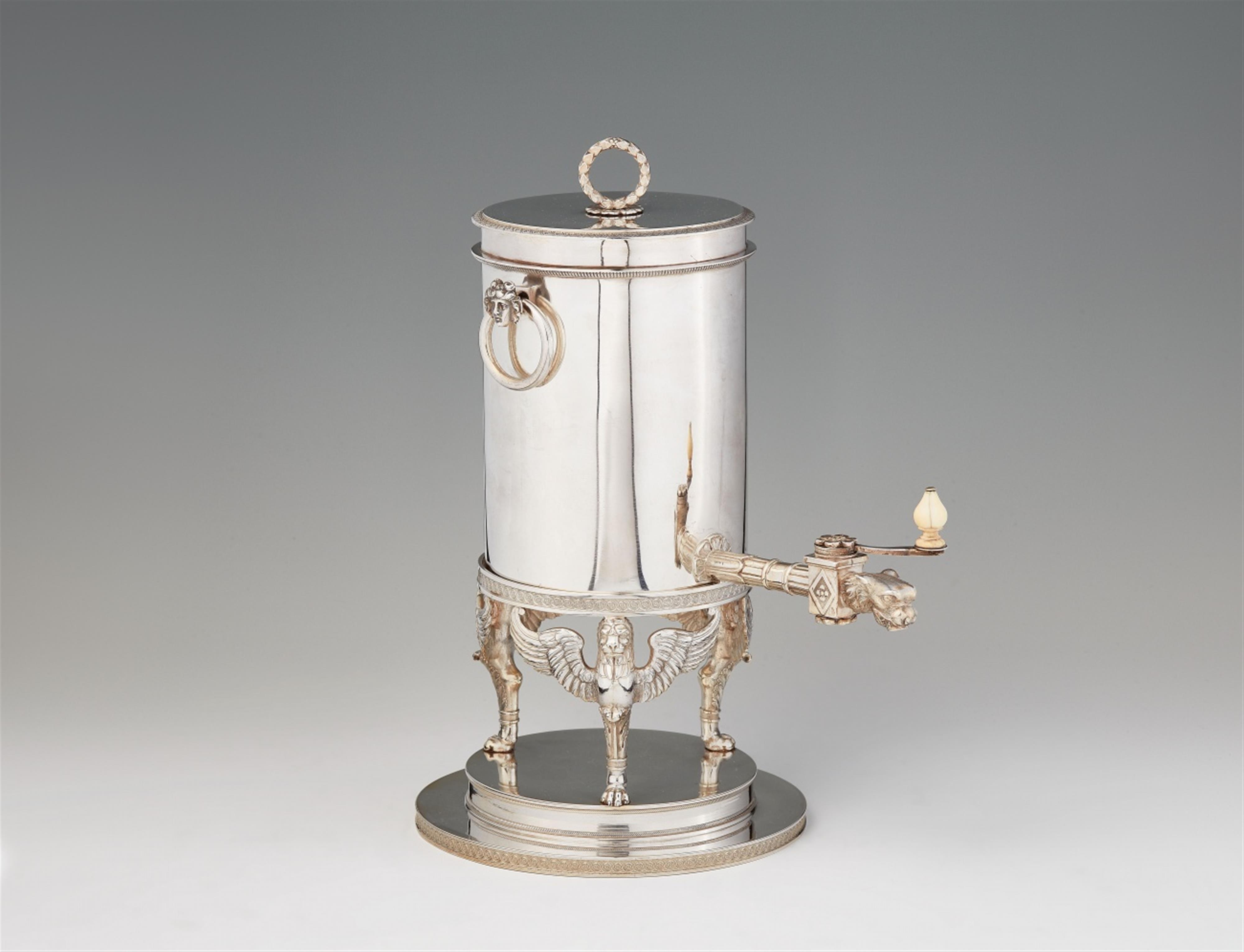 A Neoclassical Vienna silver tea urn - image-1