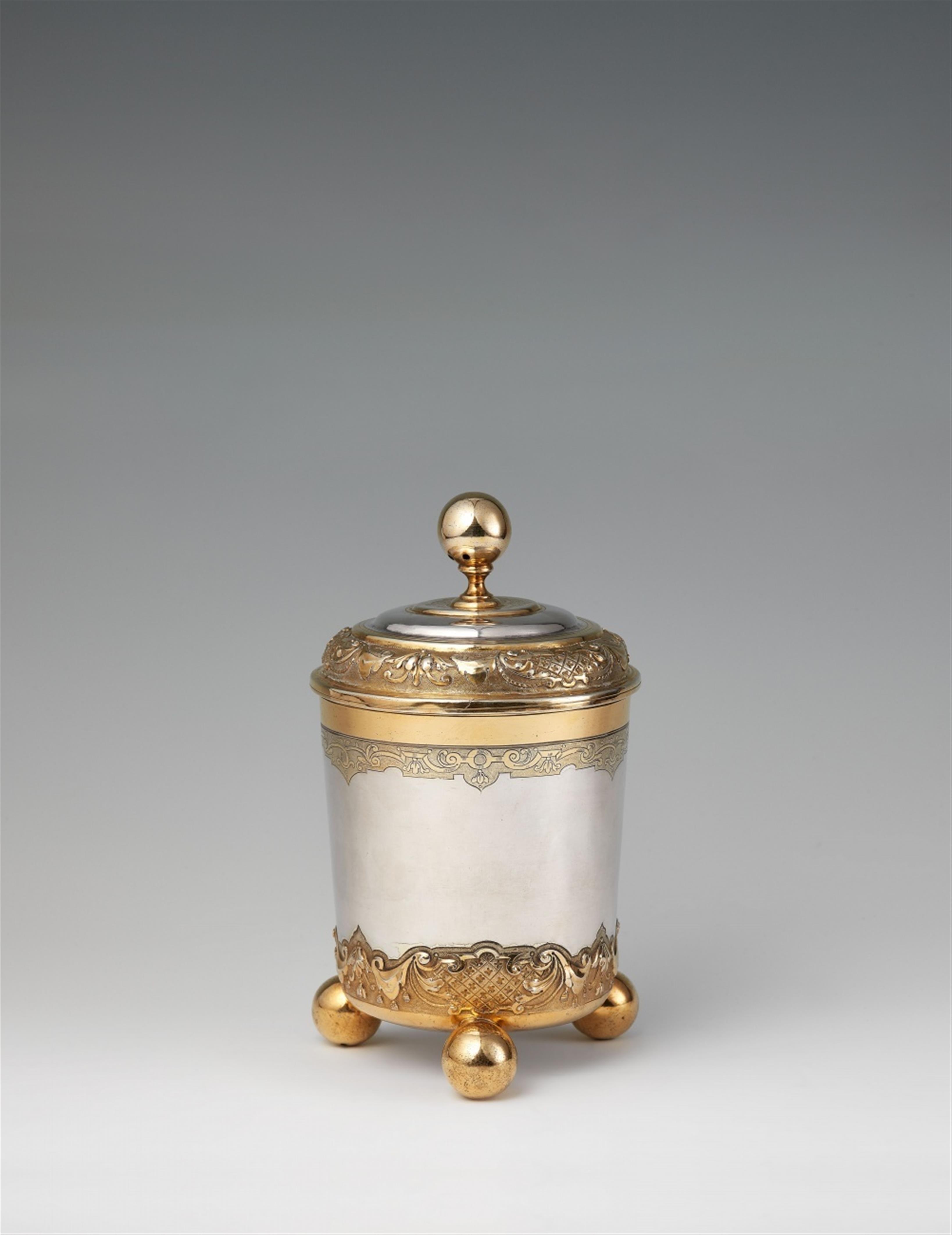 A large Augsburg parcel gilt silver beaker - image-1