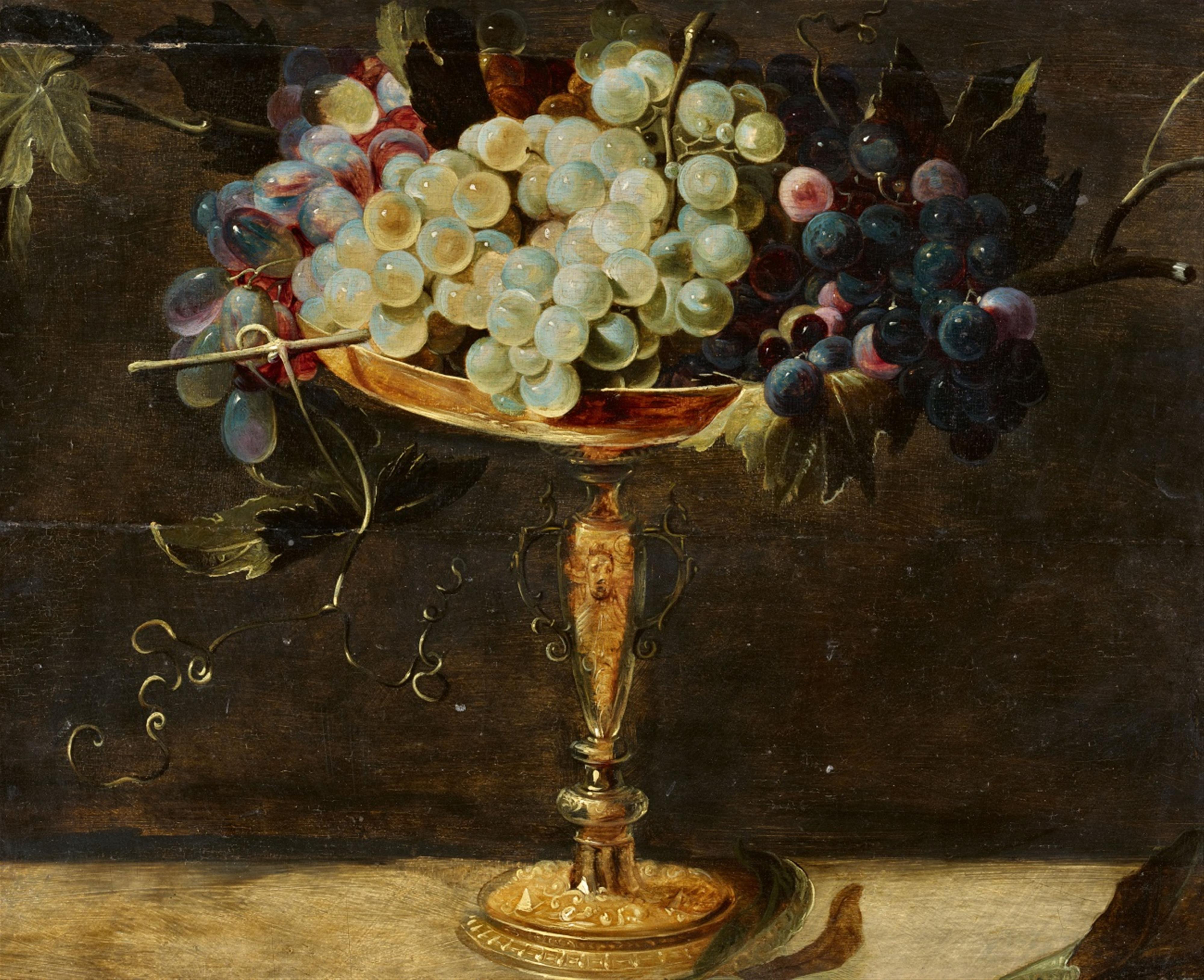 North Italian School 17th century - A Tazza with Grapes - image-1