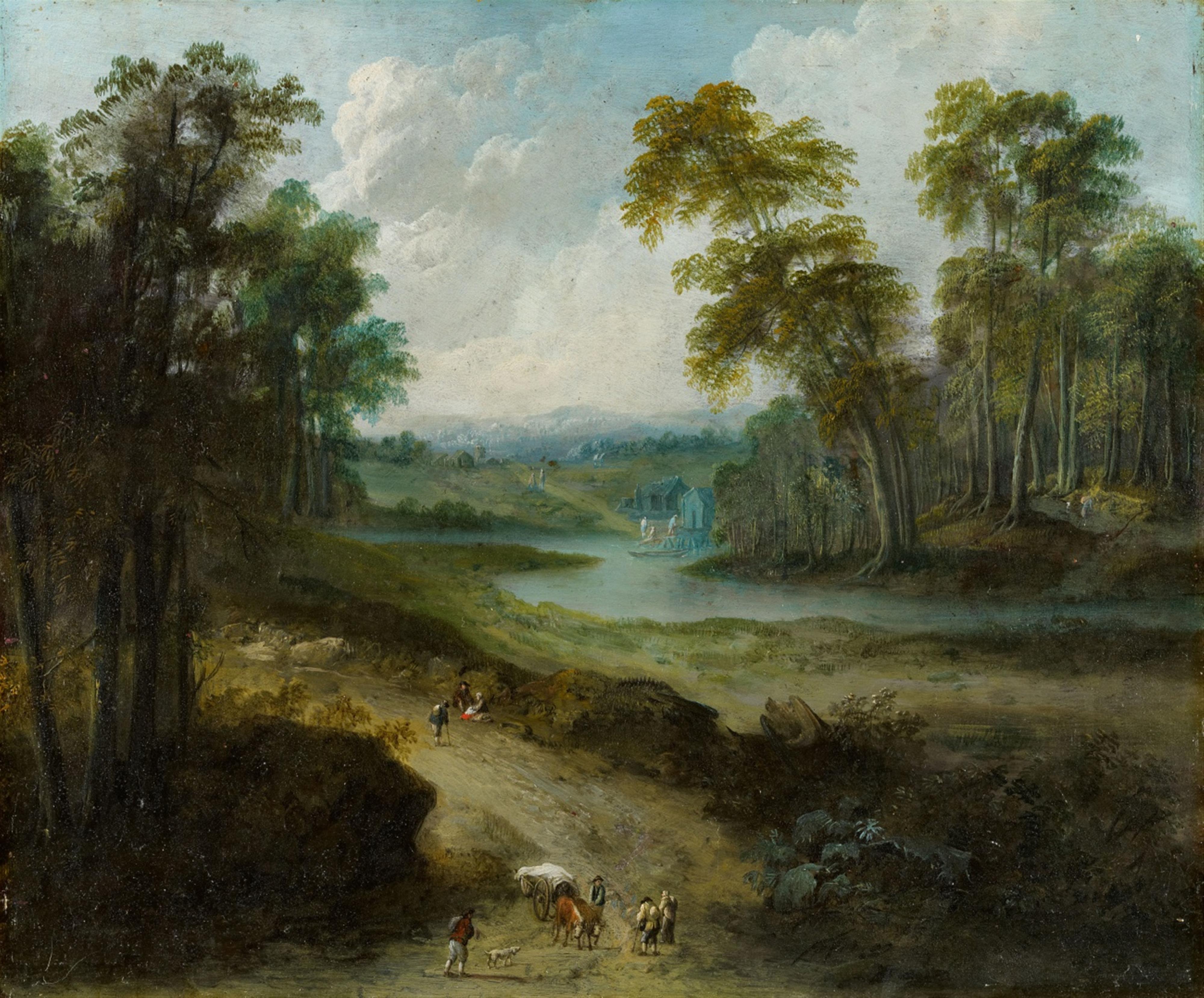 Netherlandish School early 18th century - Two Panoramic River Landscapes - image-2