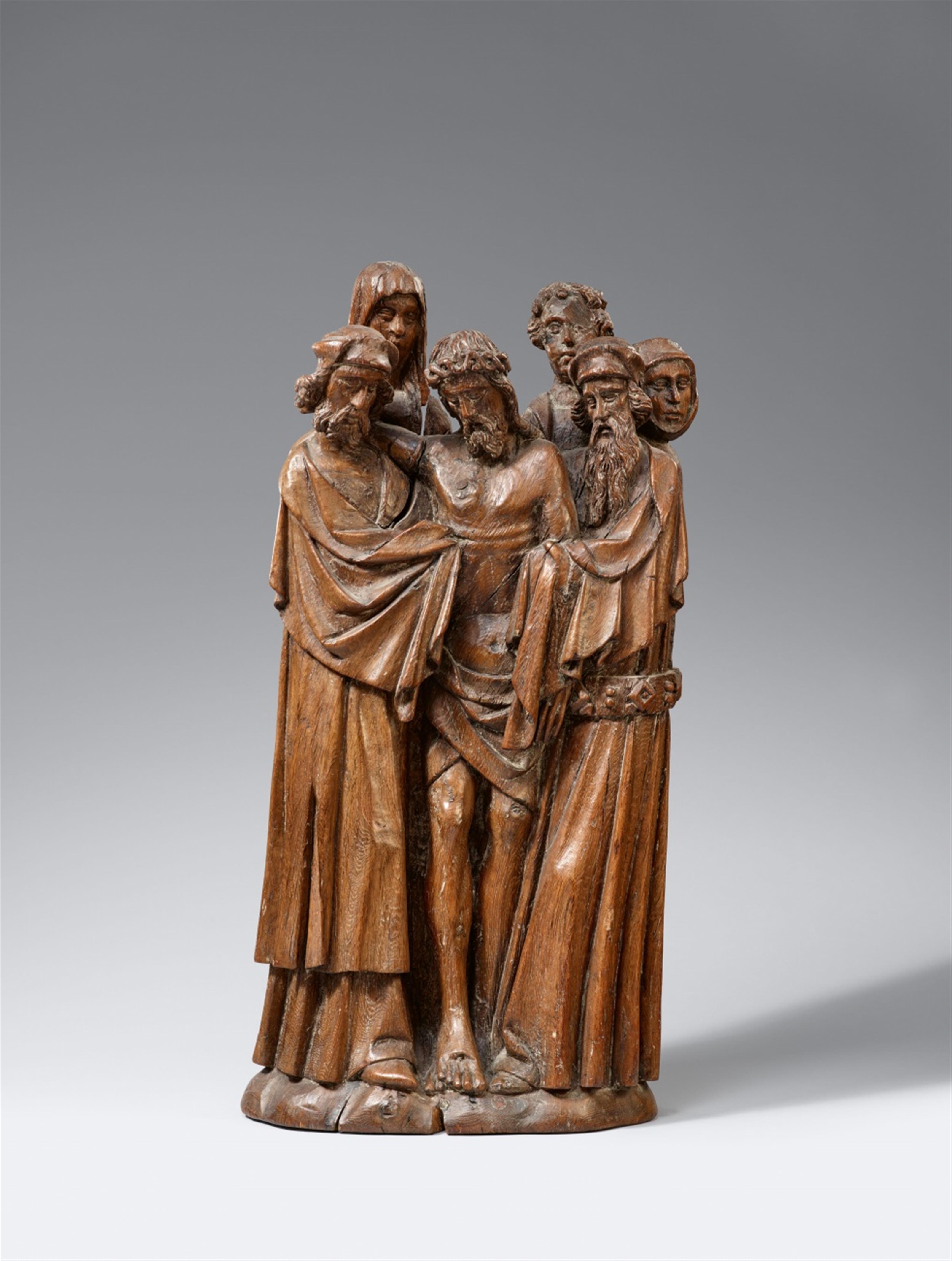 Flemish 1st half 16th century - A Flemish carved oak relief of the Entombment, 1st half 16th century - image-1