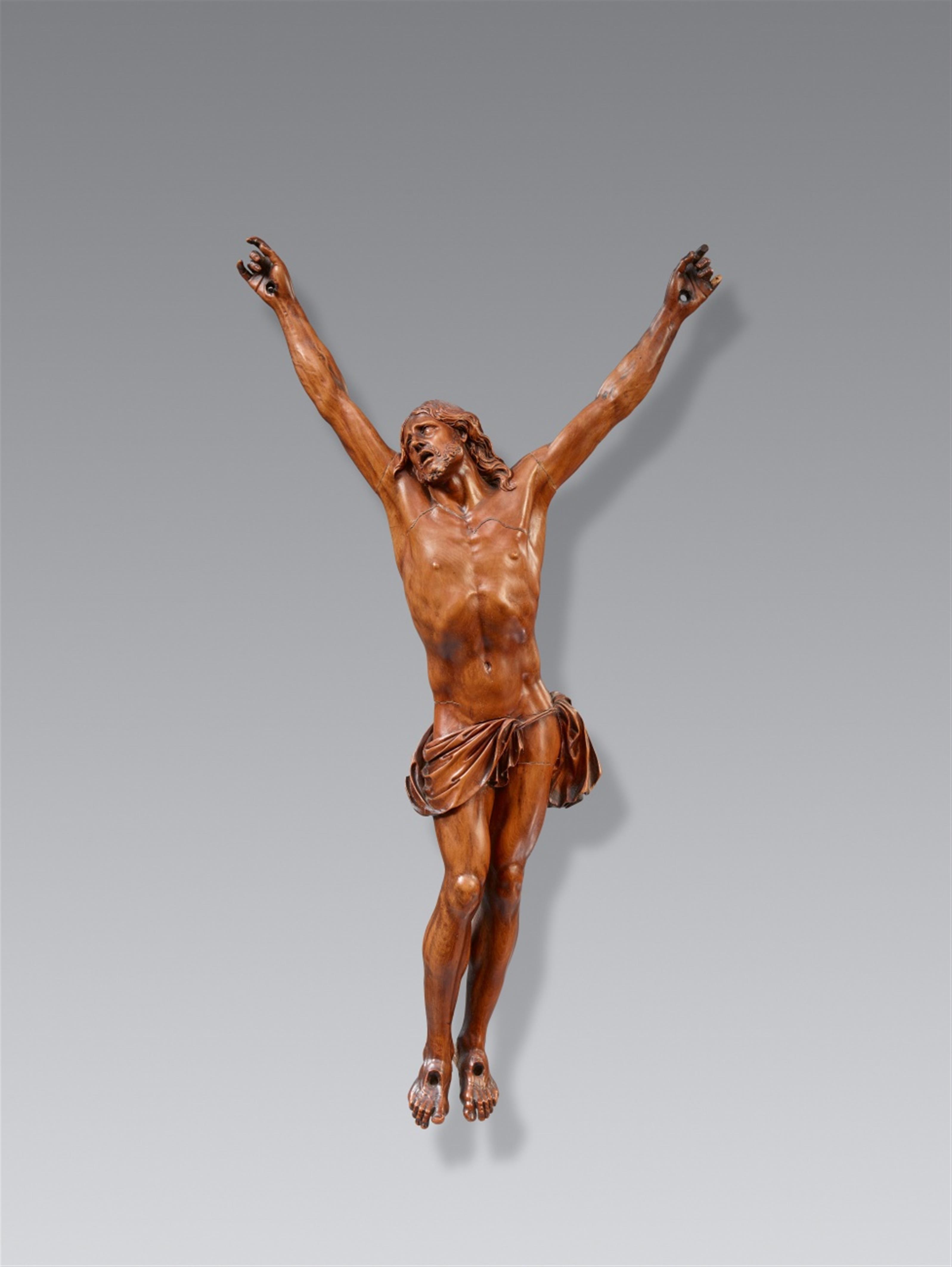 Flemish late 17th century - A late 17th century Flemish carved boxwood Corpus Christi - image-1