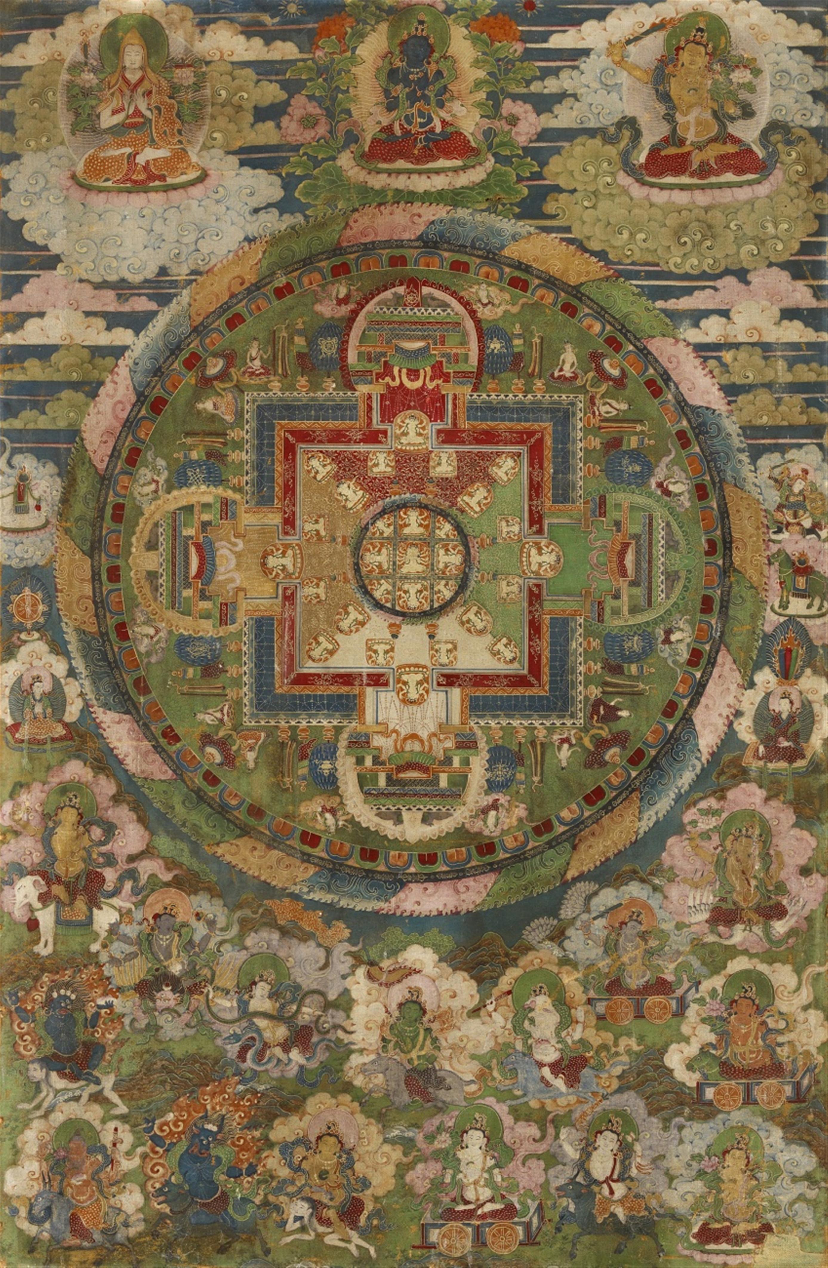 Mandala des Guhyasamaja Akshobyavajra. Tibet. 18./19. Jh. - image-1