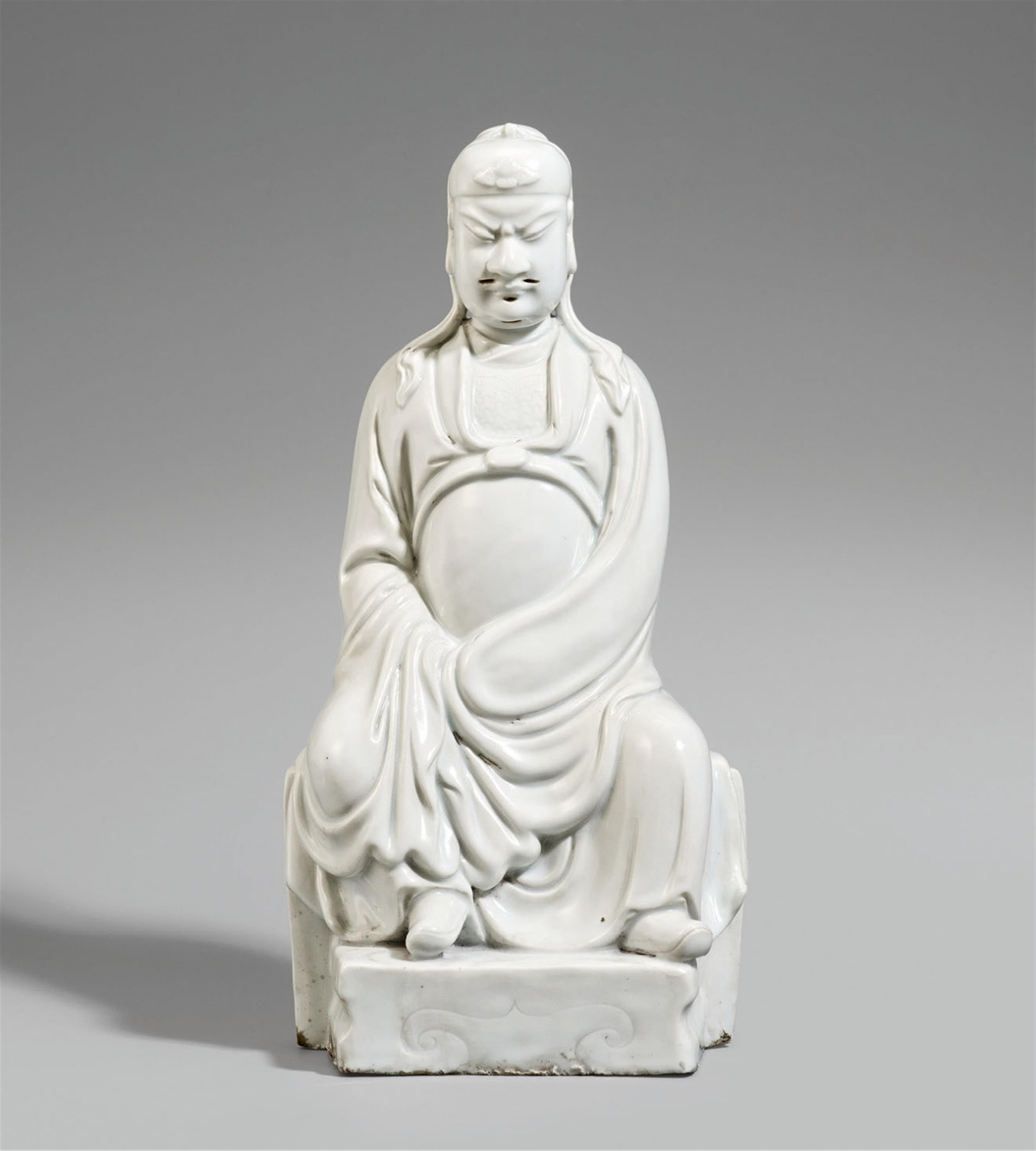 A blanc de Chine figure of a seated Guandi. Dehua. 17th century - image-1