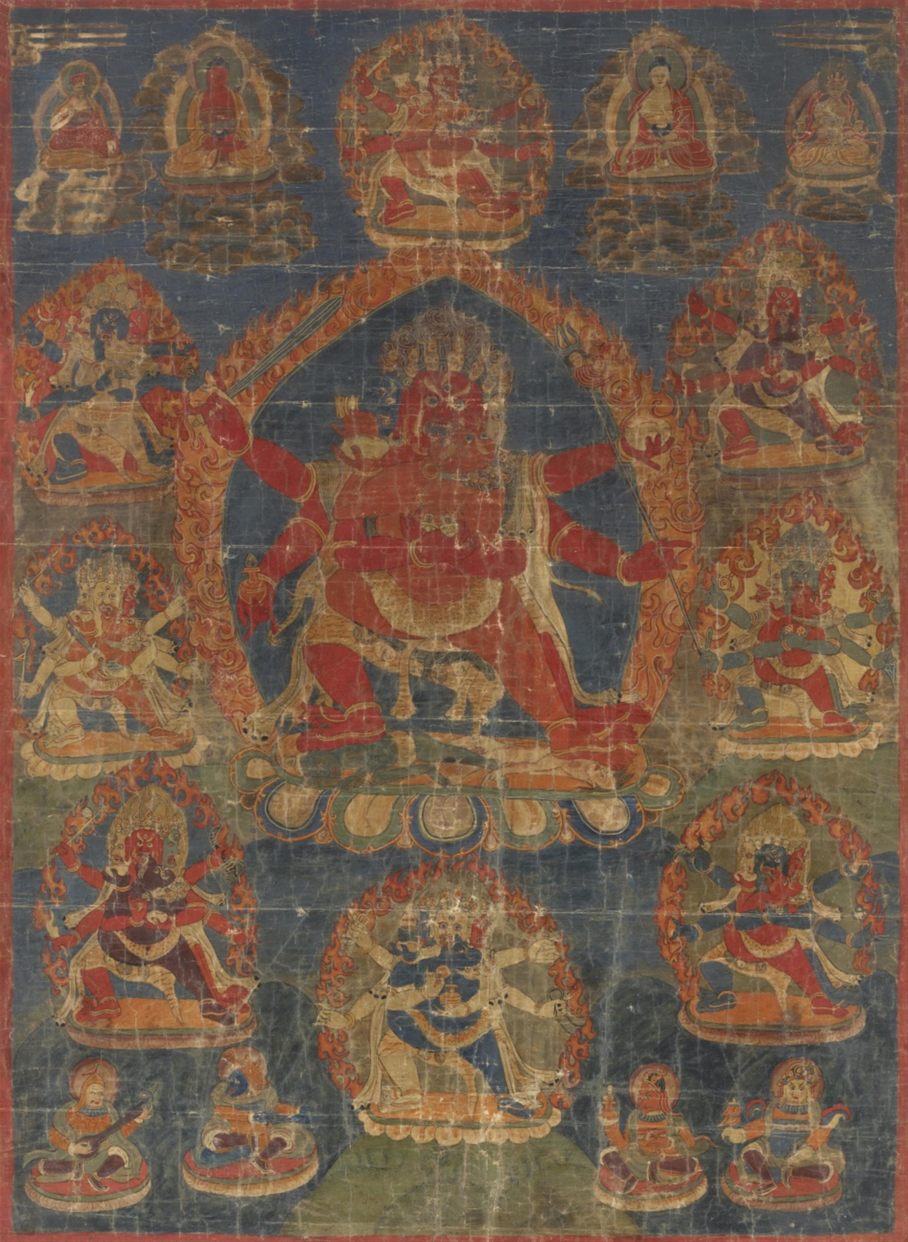 Thangka mit der seltenen Darstellung des Padmavajra. Ost-Tibet. 19. Jh. - image-1