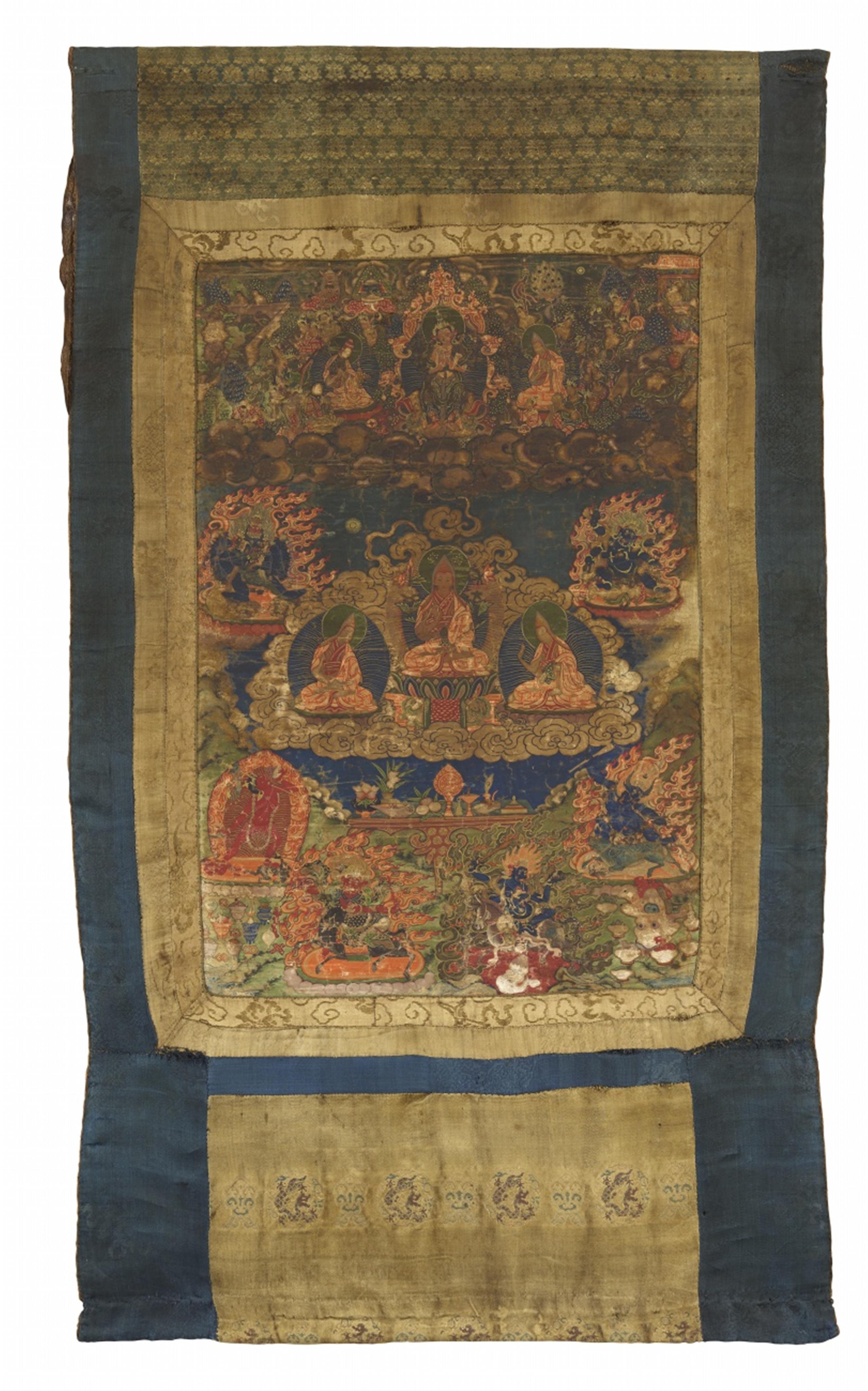 Thangka des Tsongkhapa. Ost-Tibet. 18./19. Jh. - image-1