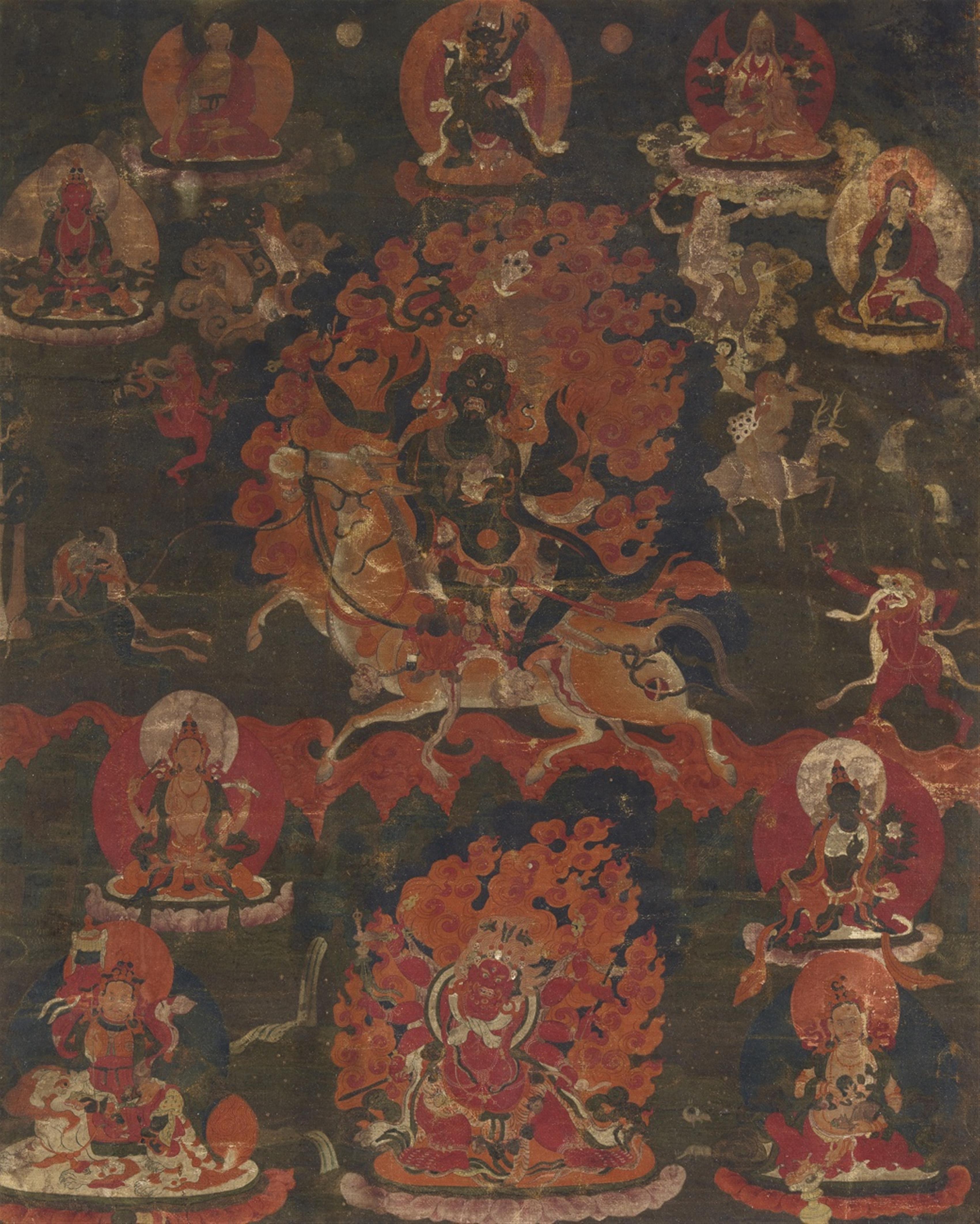 Thangka der Palden Lhamo. Tibet. 19. Jh. - image-1